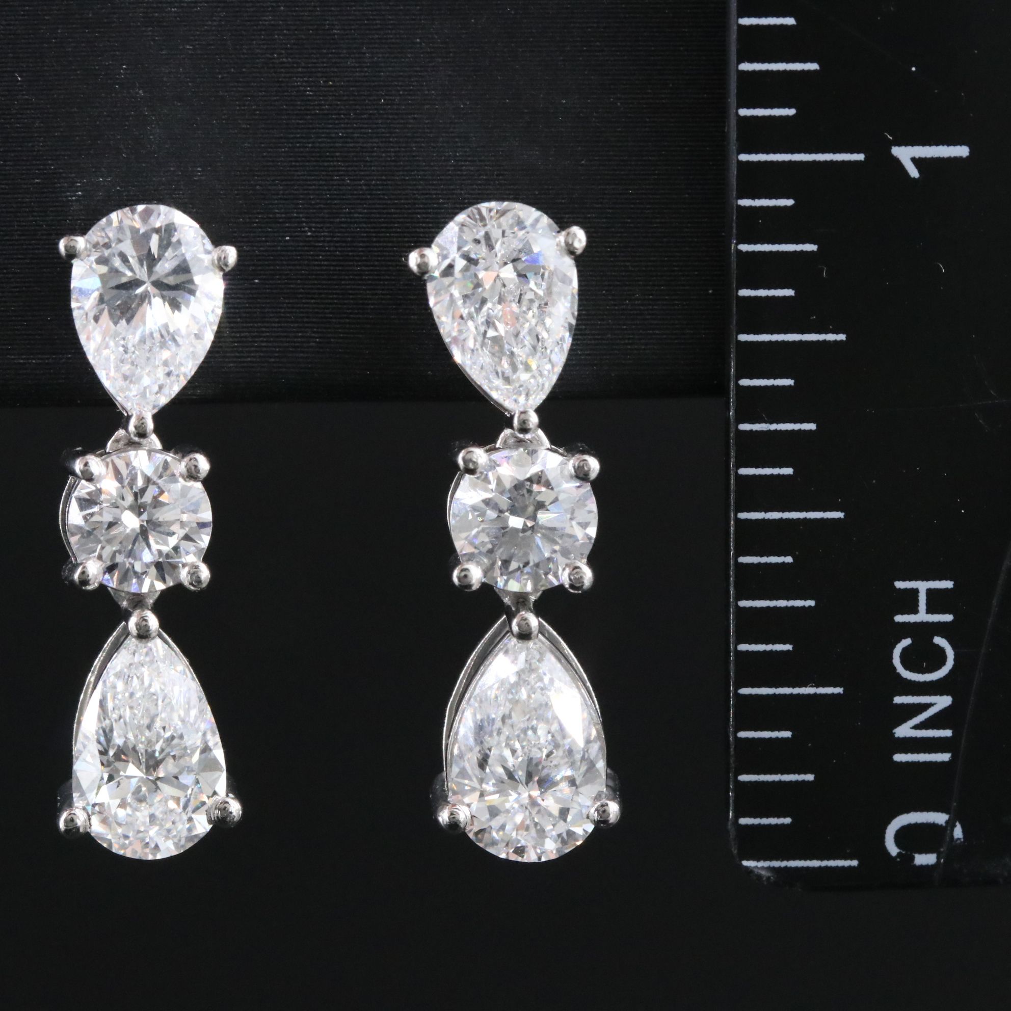Platinum 4.33 CTW Lab Grown Diamond Earrings