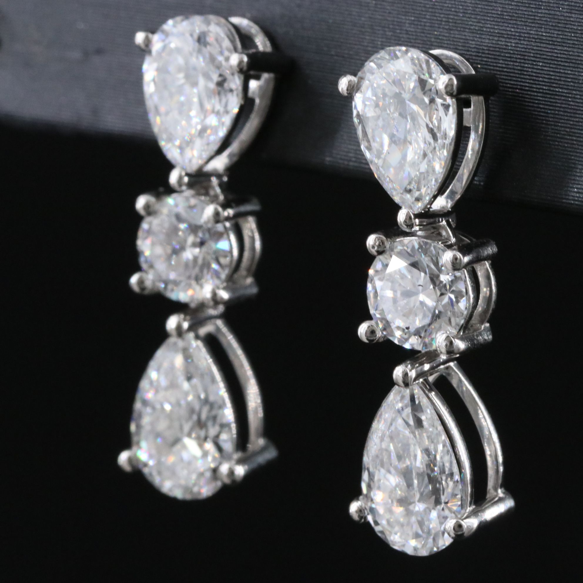 Platinum 4.33 CTW Lab Grown Diamond Earrings