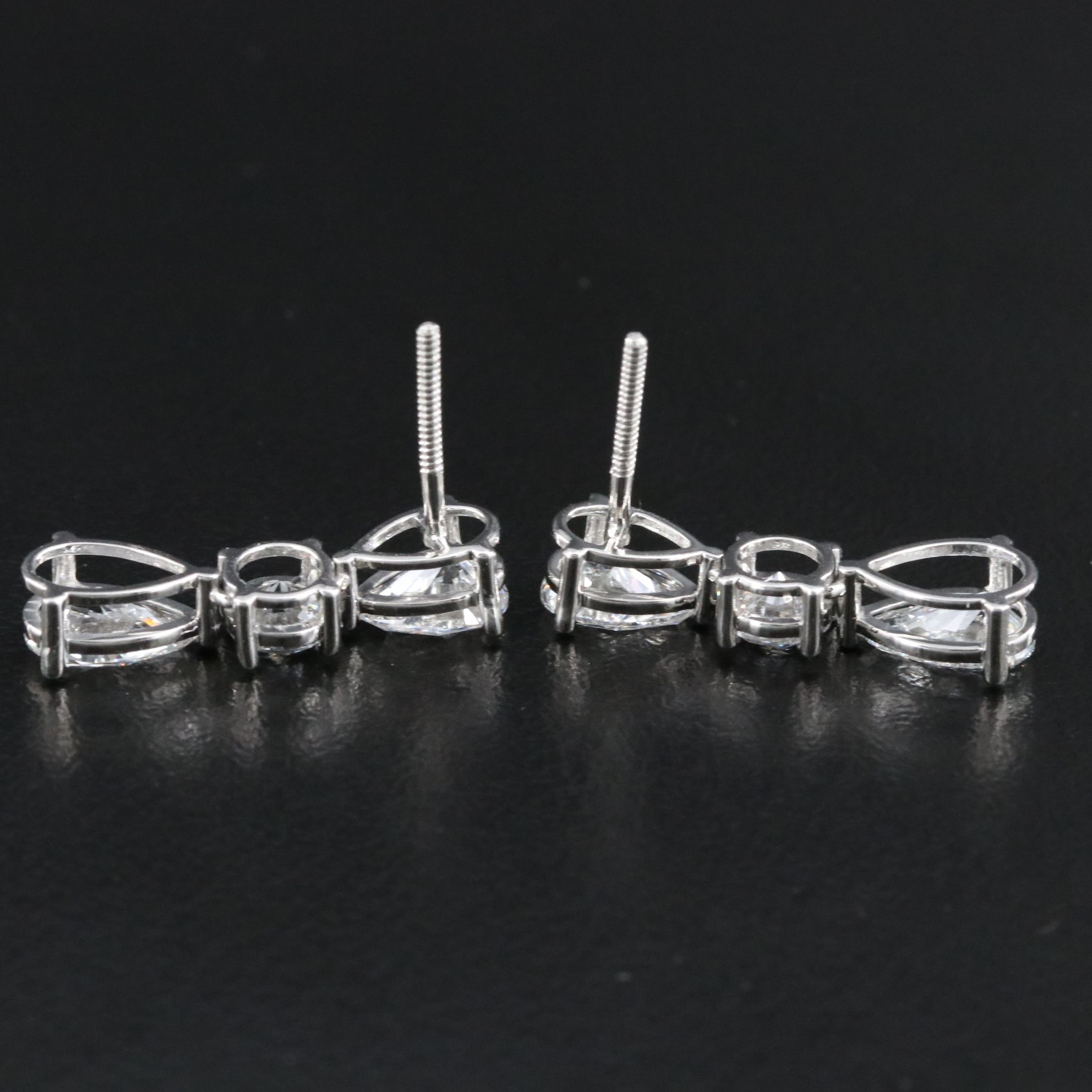 Platinum 4.33 CTW Lab Grown Diamond Earrings