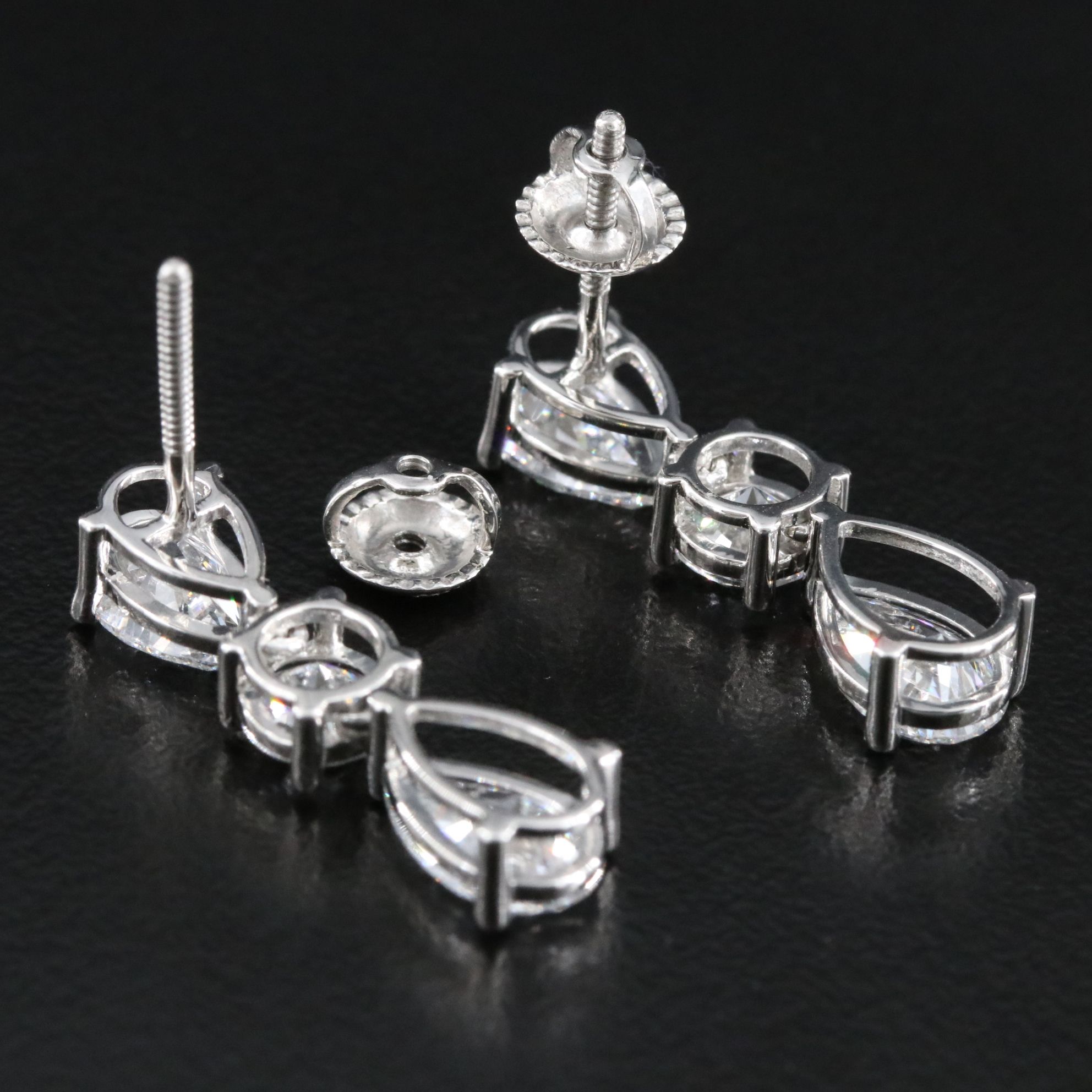 Platinum 4.33 CTW Lab Grown Diamond Earrings
