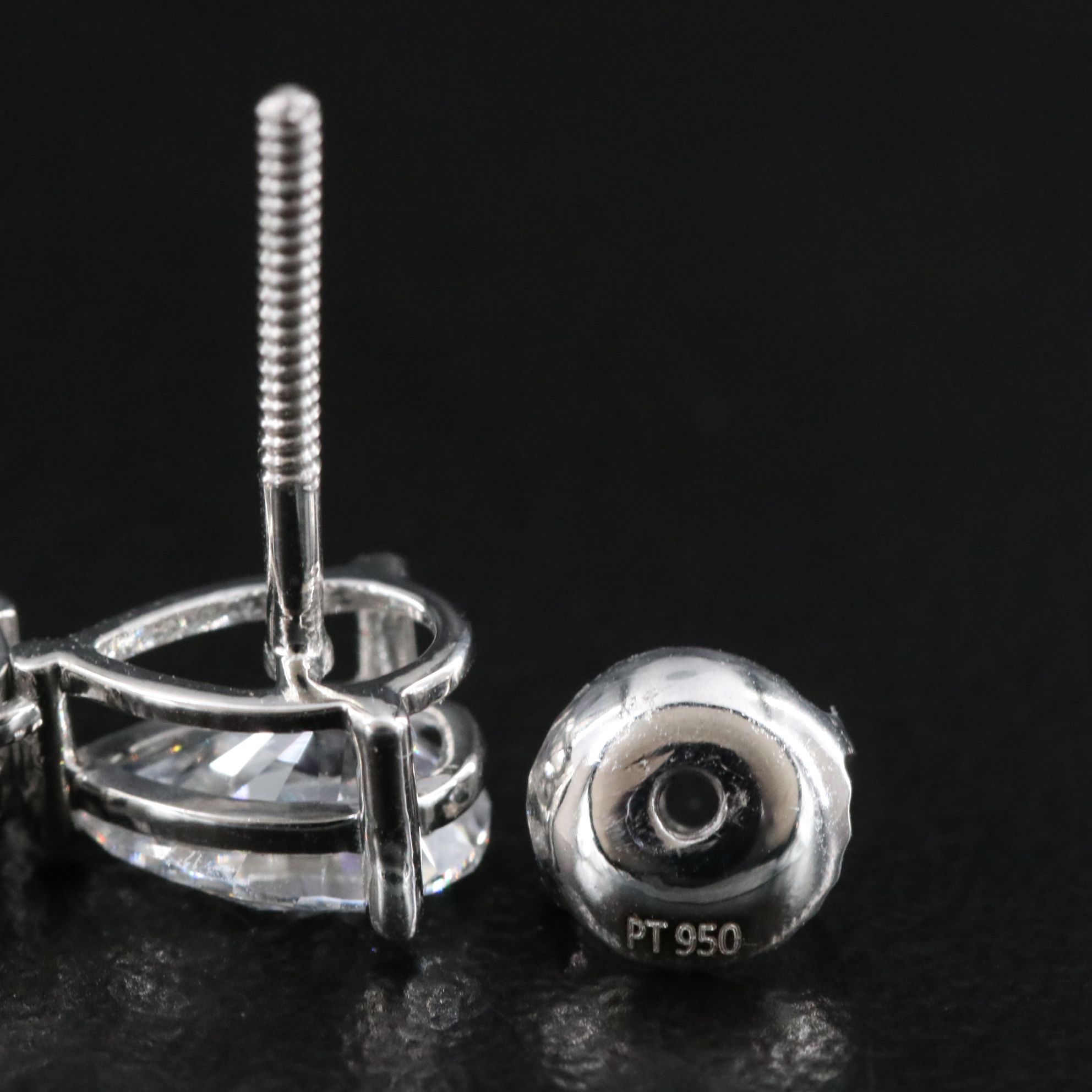 Platinum 4.33 CTW Lab Grown Diamond Earrings