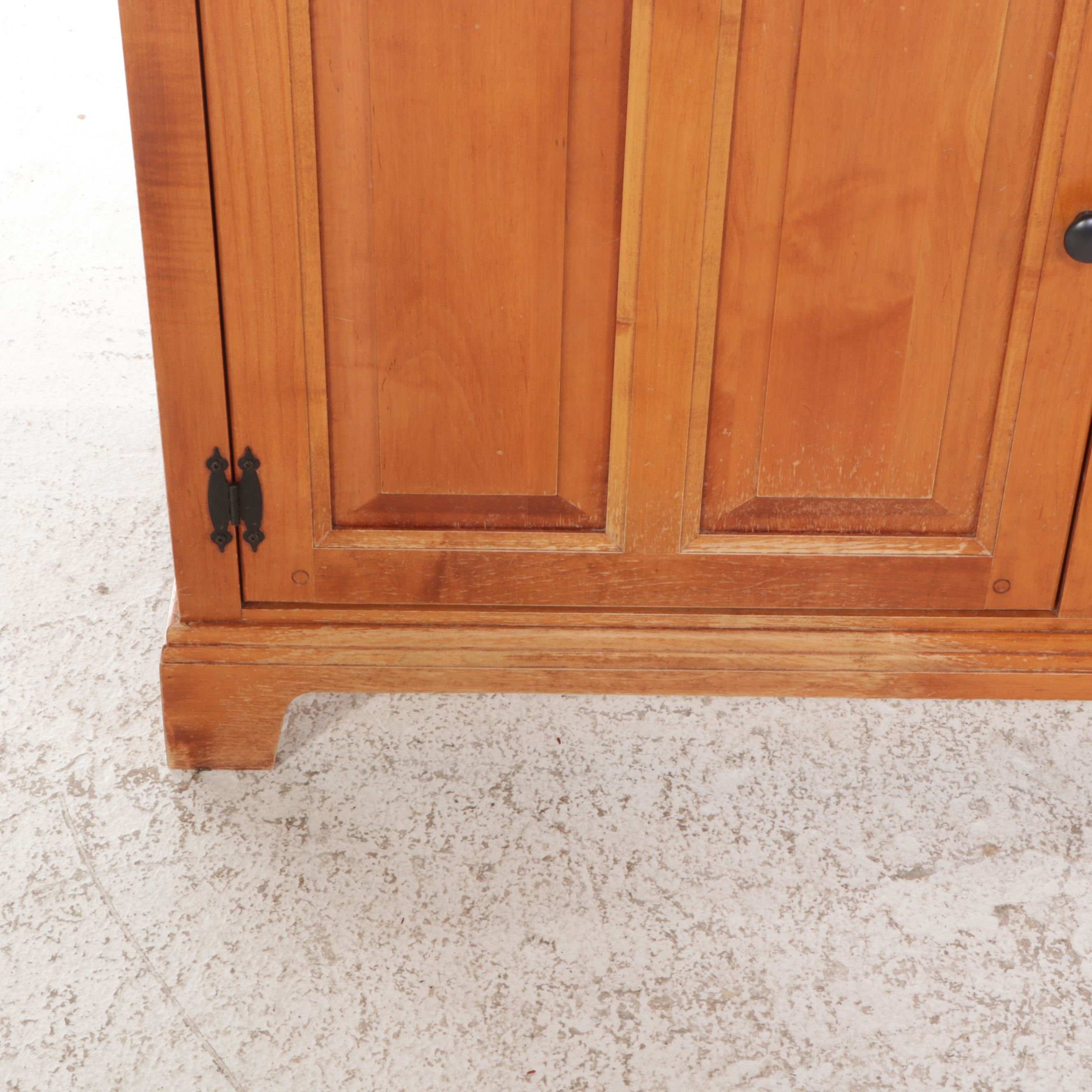 Arts & Crafts Style Crawford Furniture Maple China Cabinet