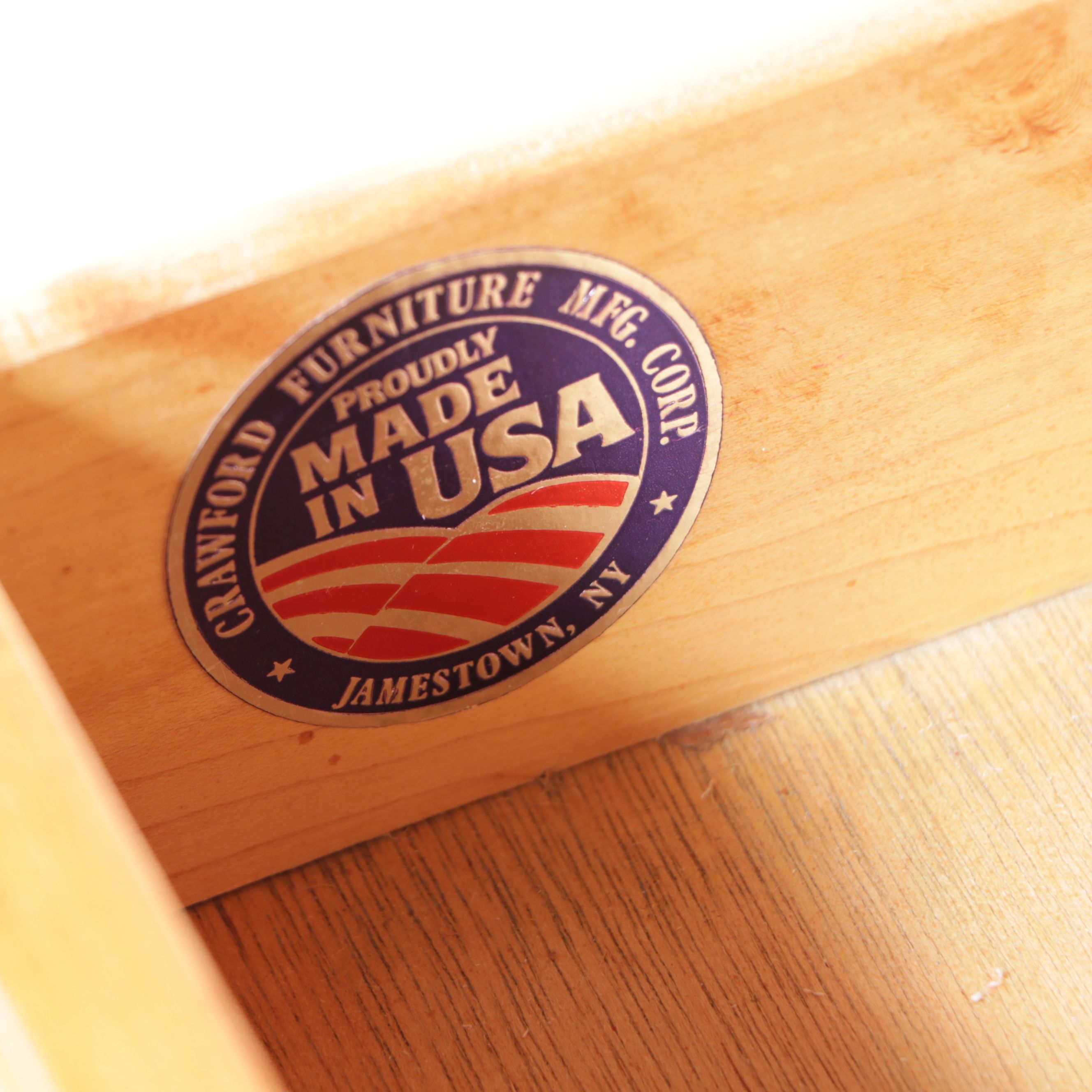 Arts & Crafts Style Crawford Furniture Maple China Cabinet