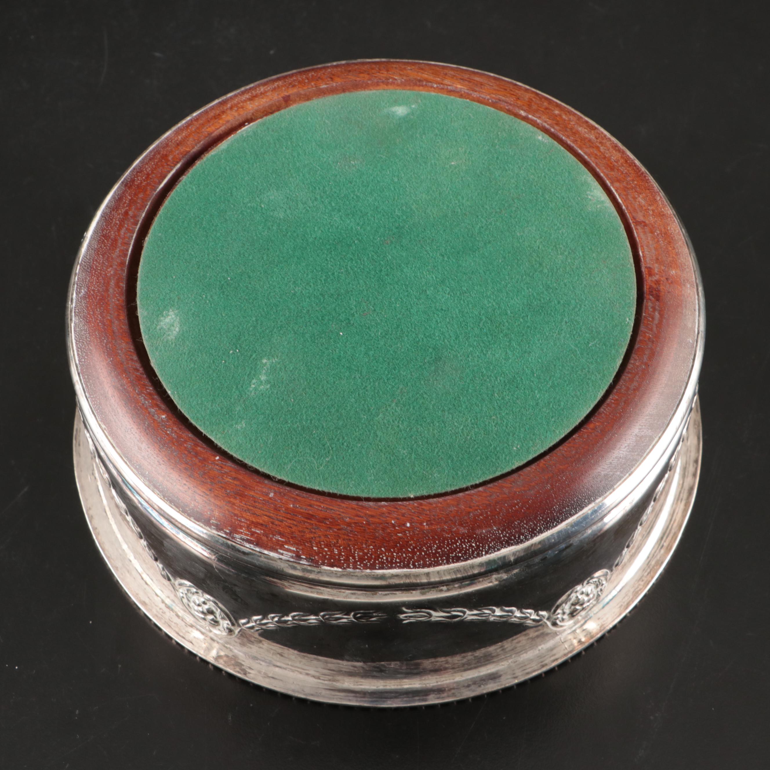 Art Nouveau Style Silver Plate Reticulated and Other Wine Bottle Coasters