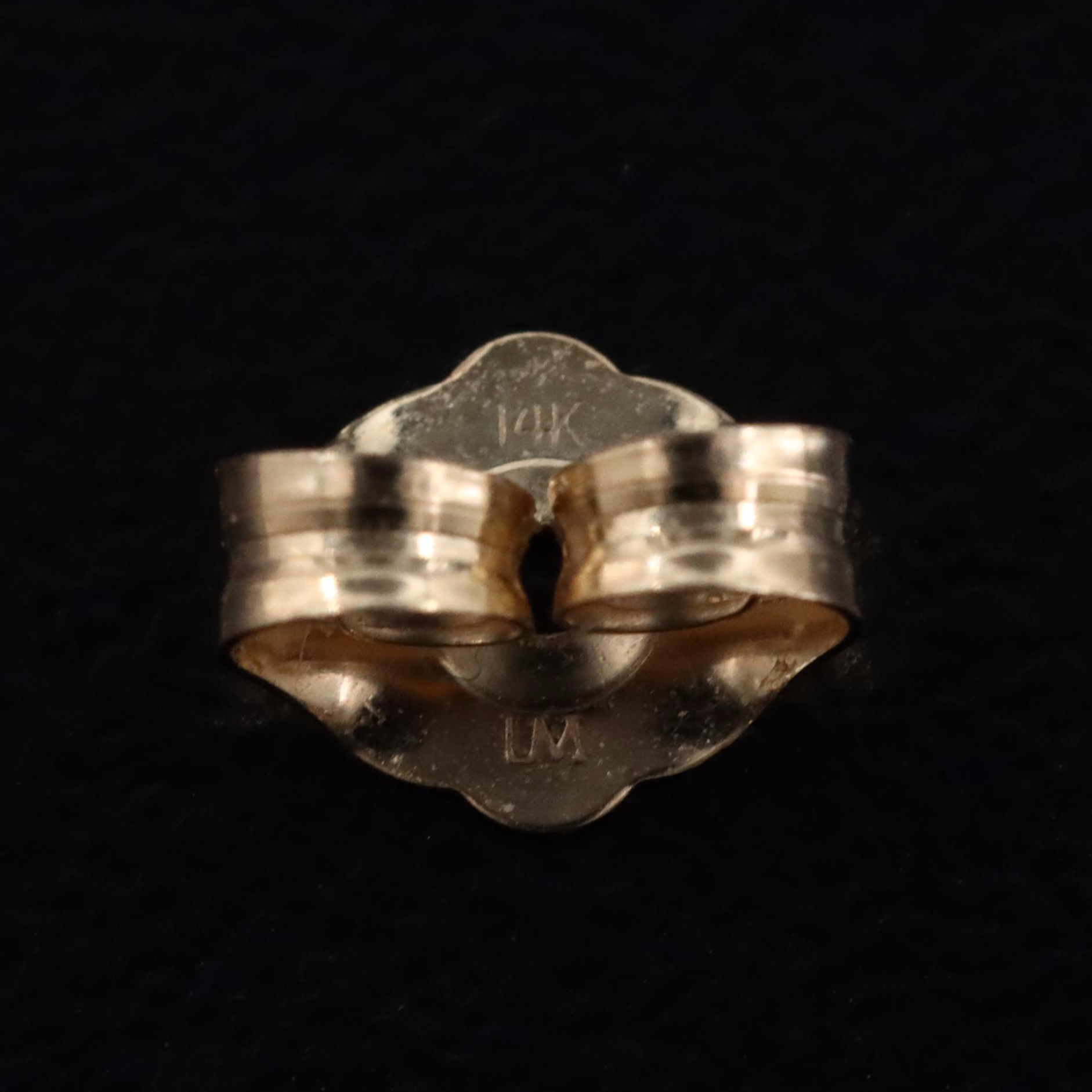 14K Pearl and Diamond Drop Earrings