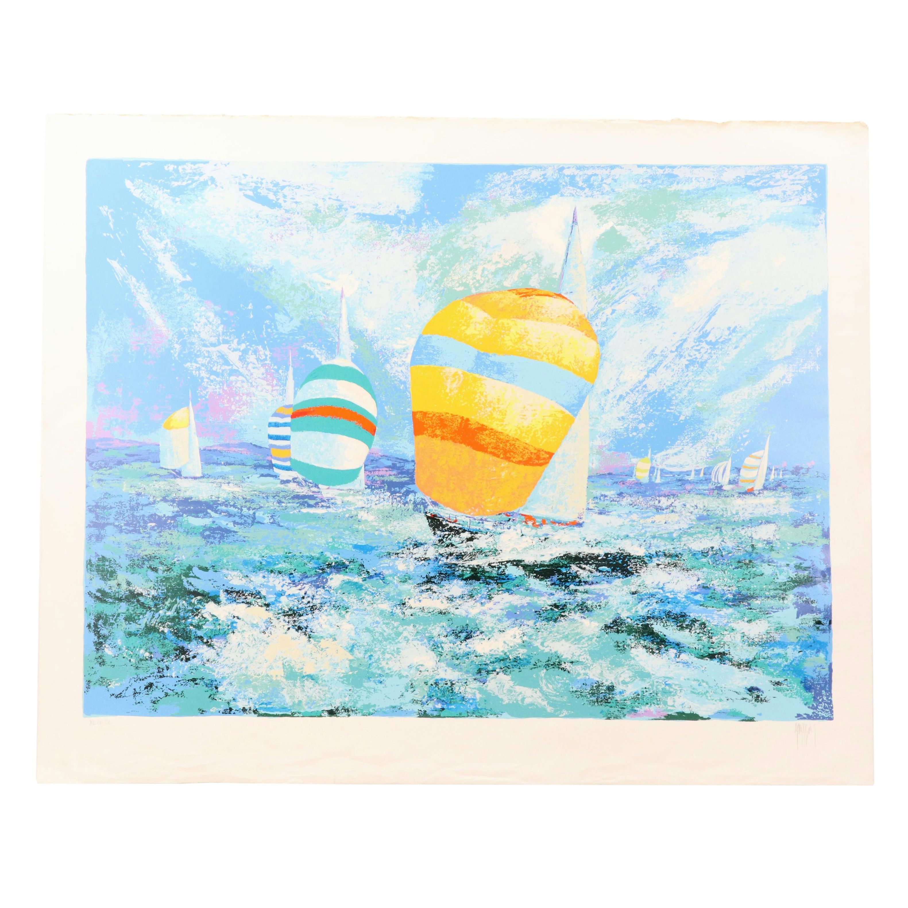 Mark King Serigraph "Spinnakers"