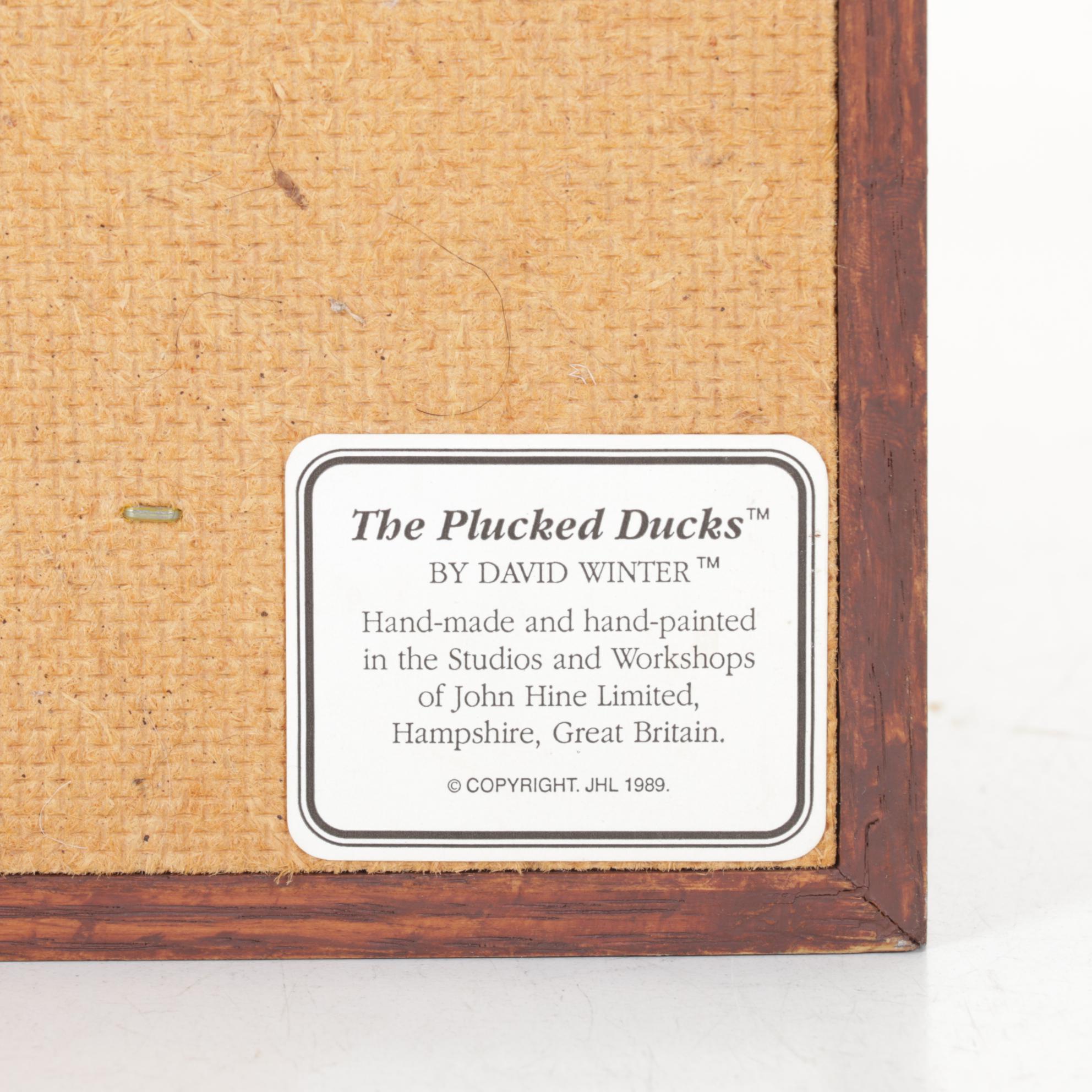 Framed "The Plucked Ducks" and Other David Winters Cottages