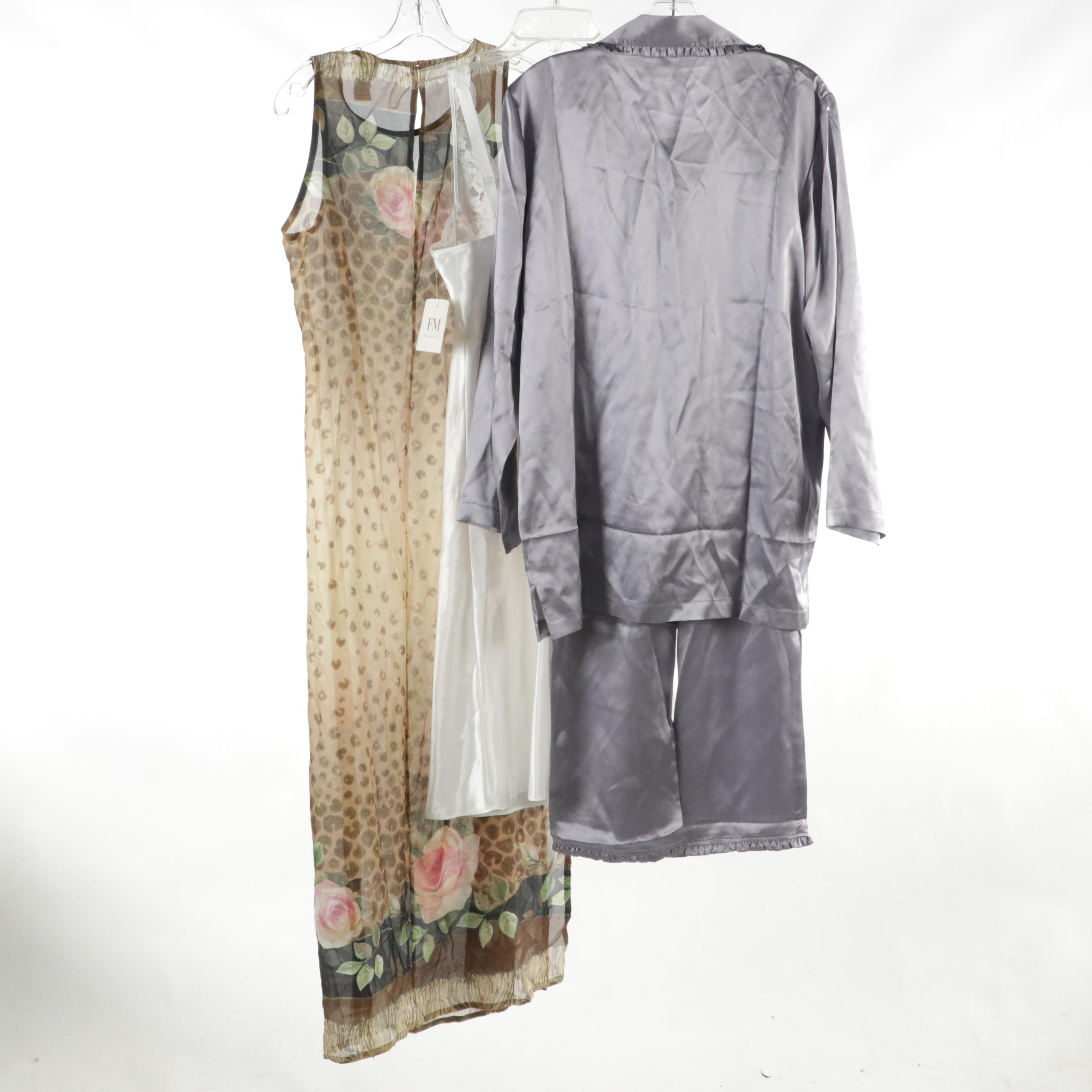 Diva by Rachel Pappo Leopard Silk Nightgown, Soft Surroundings Pajama Set, More