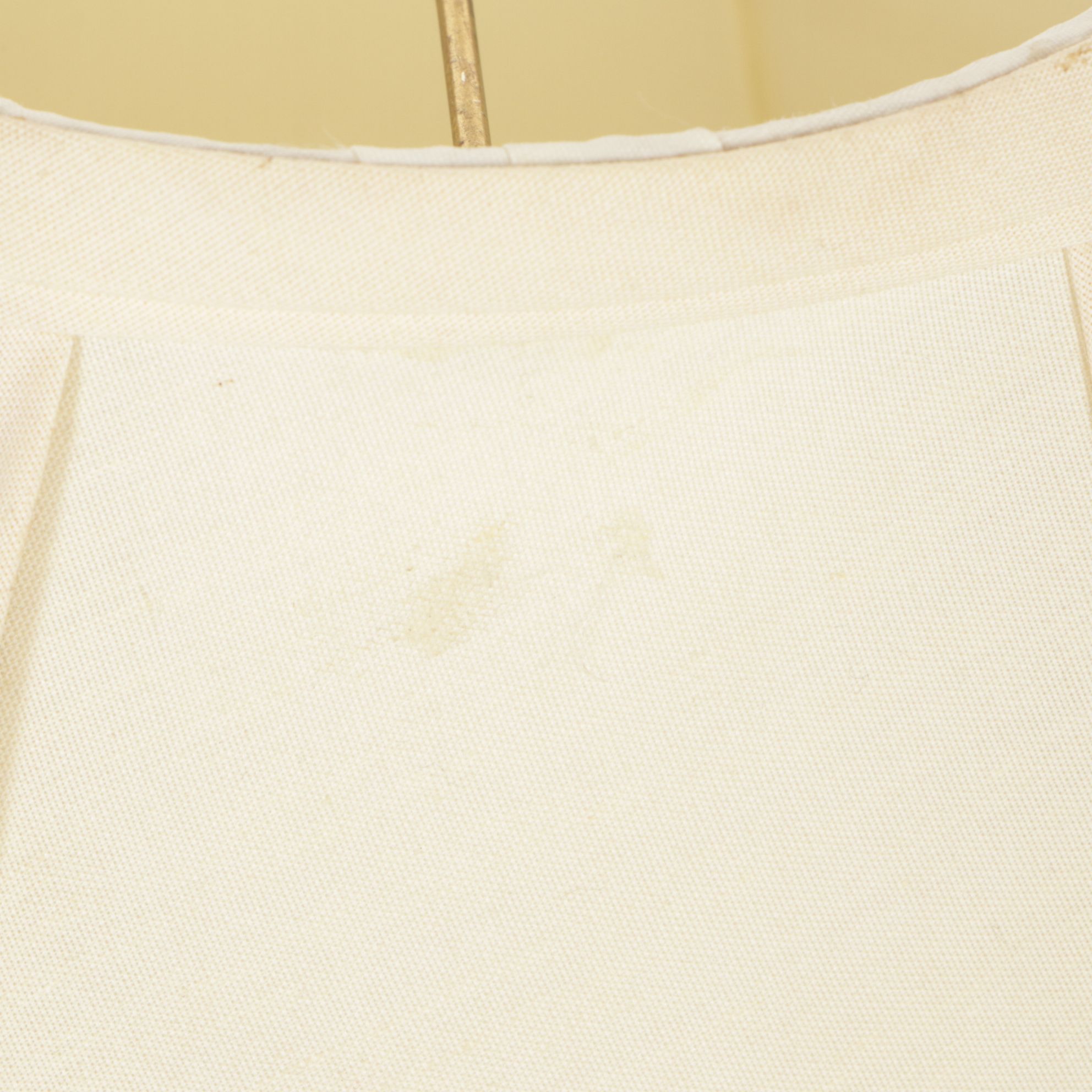 Metal Acanthus Leaf Table Lamp with Silk Shade, 1996