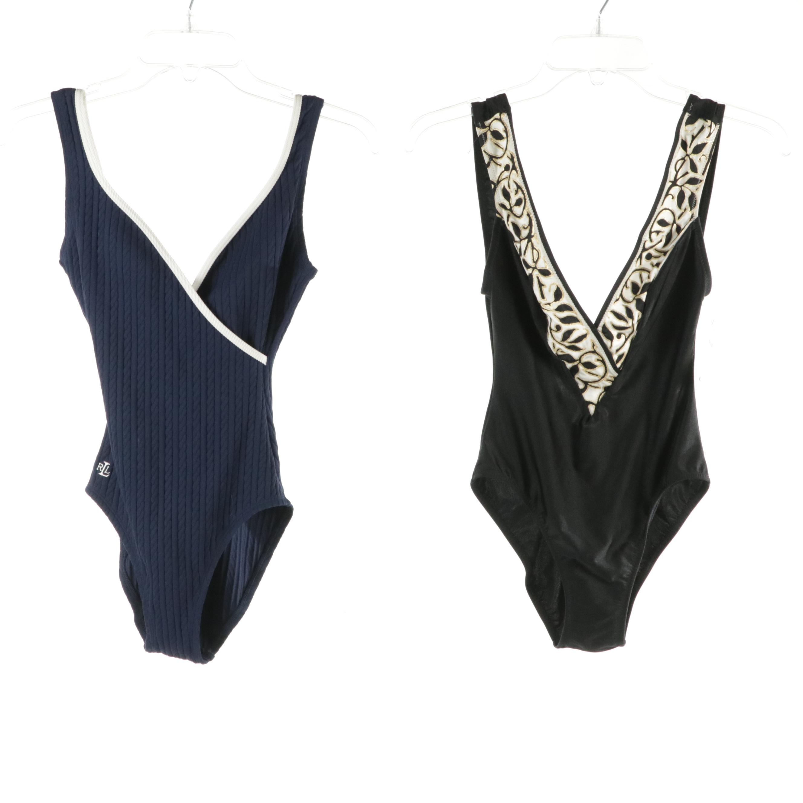 Versace, Lauren Ralph Lauren, and Gottex One-Piece Swimsuits