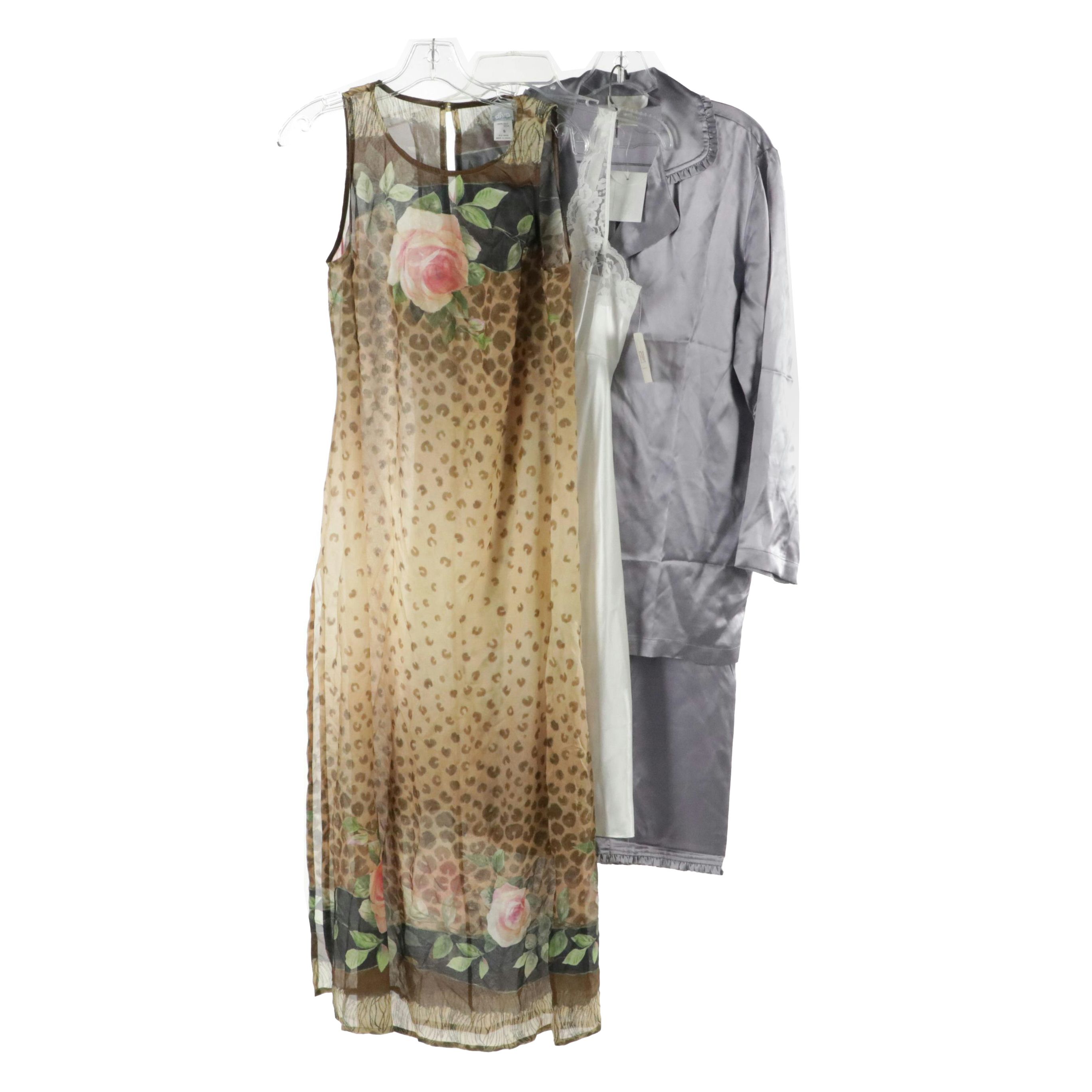 Diva by Rachel Pappo Leopard Silk Nightgown, Soft Surroundings Pajama Set, More