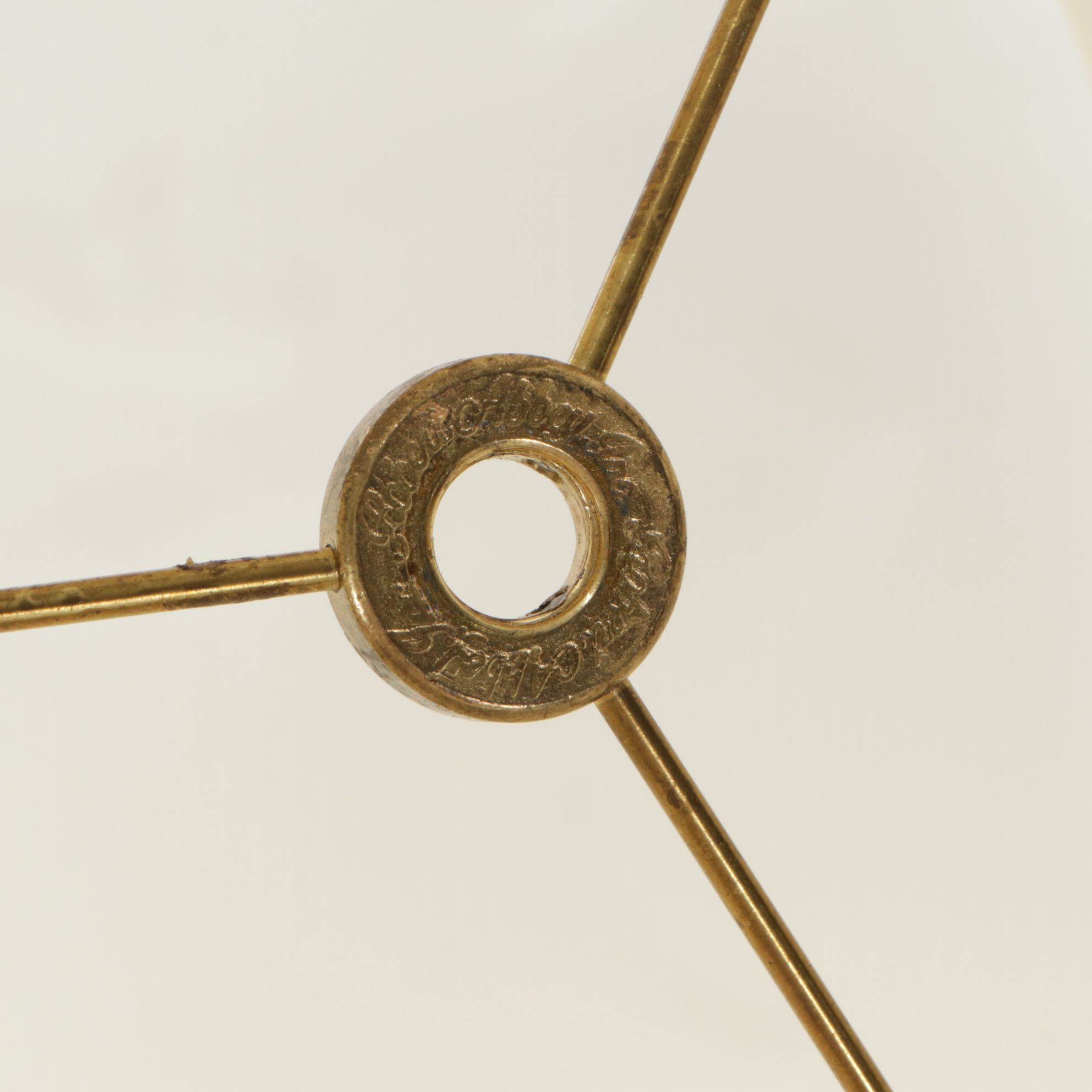 Metal Acanthus Leaf Table Lamp with Silk Shade, 1996