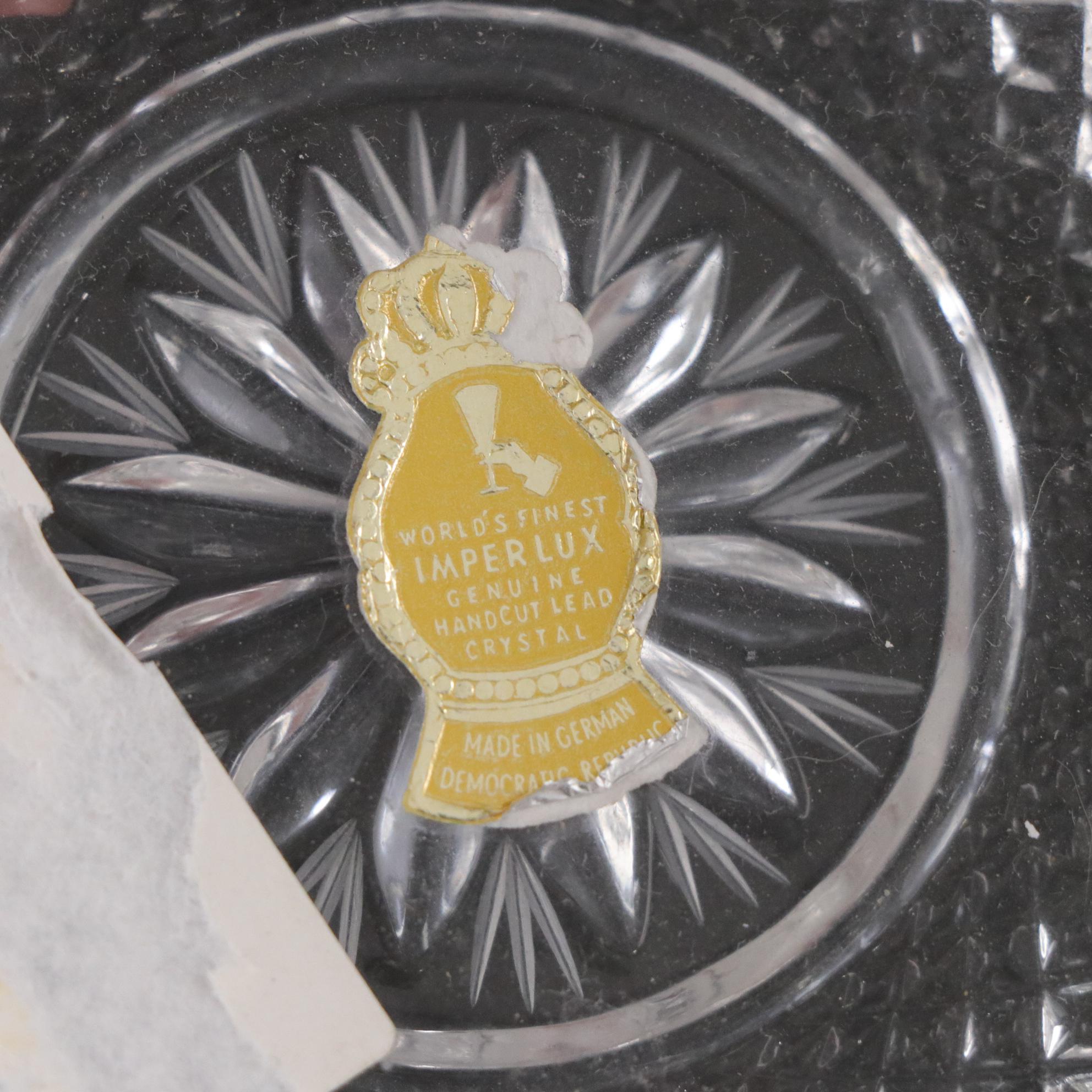 American Brilliant Style Crystal Ash Tray, Vanity Set & More