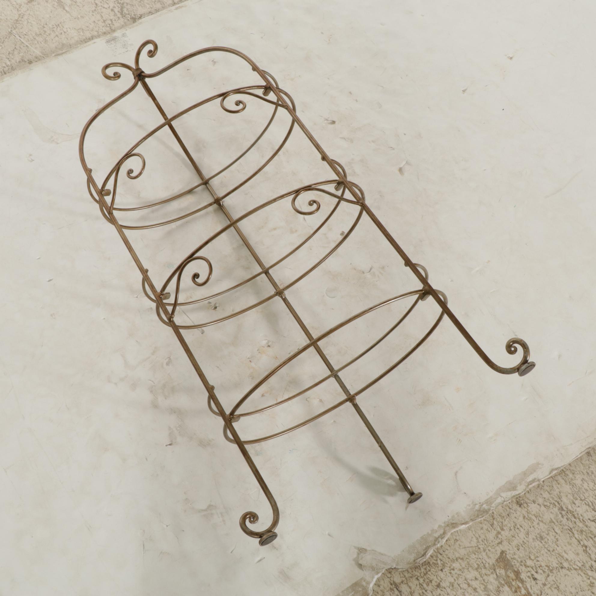 Bent Metal Oval Display Shelf, Late 20th to 21st Century