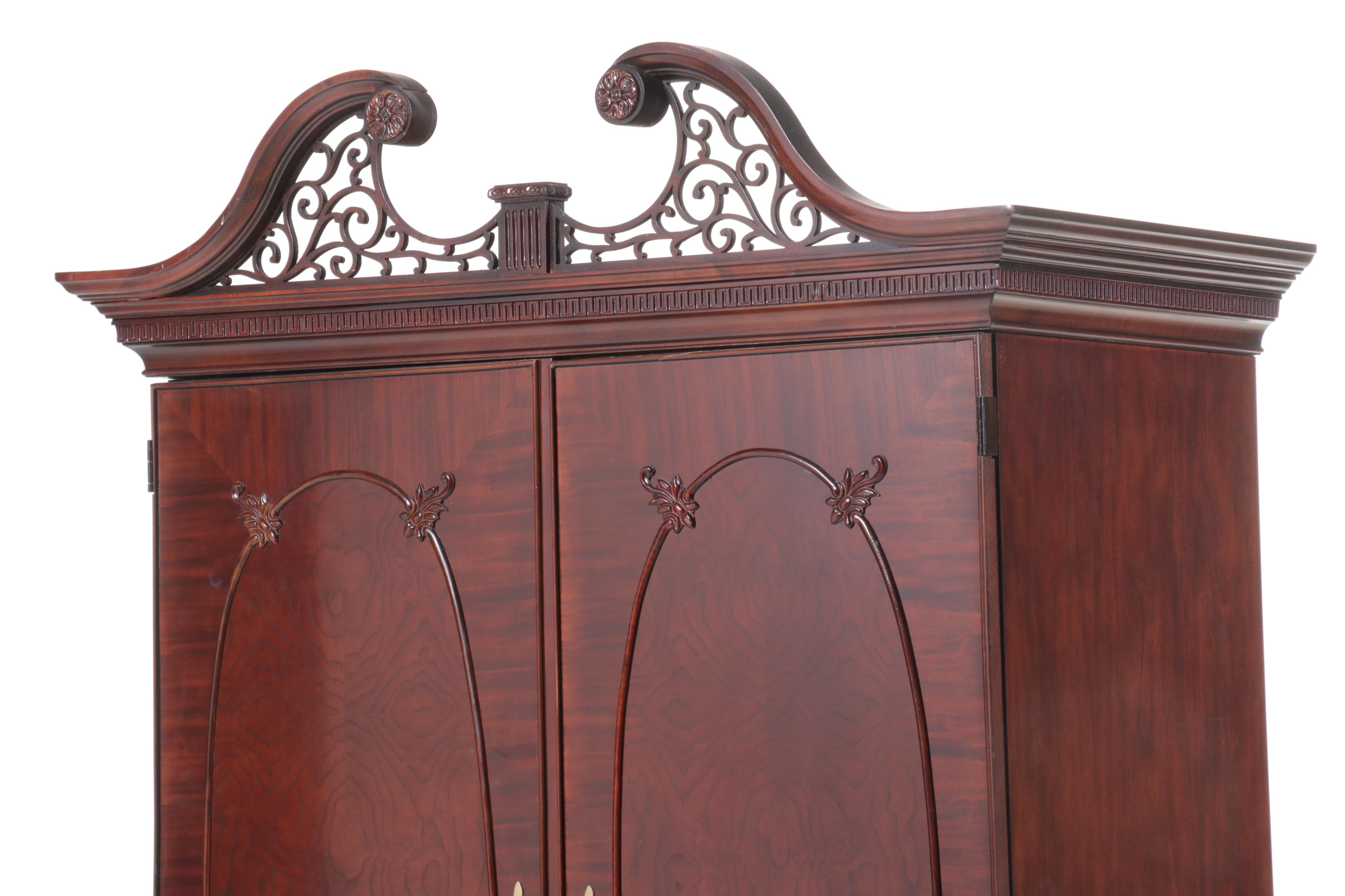 Century Chippendale Style Mahogany Armoire