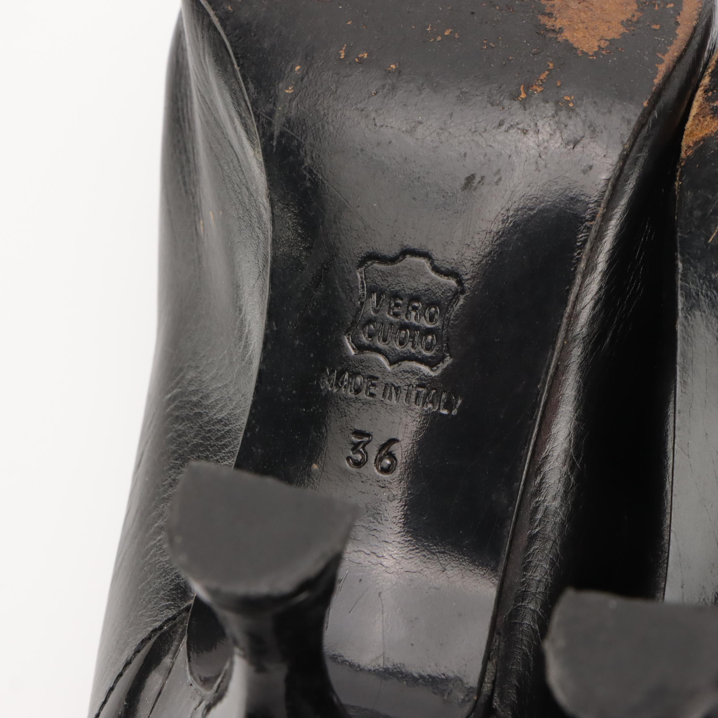 Christian Lacroix Top-Stitched Leather Loafer Pumps, Taryn Rose Slip-On Shoes