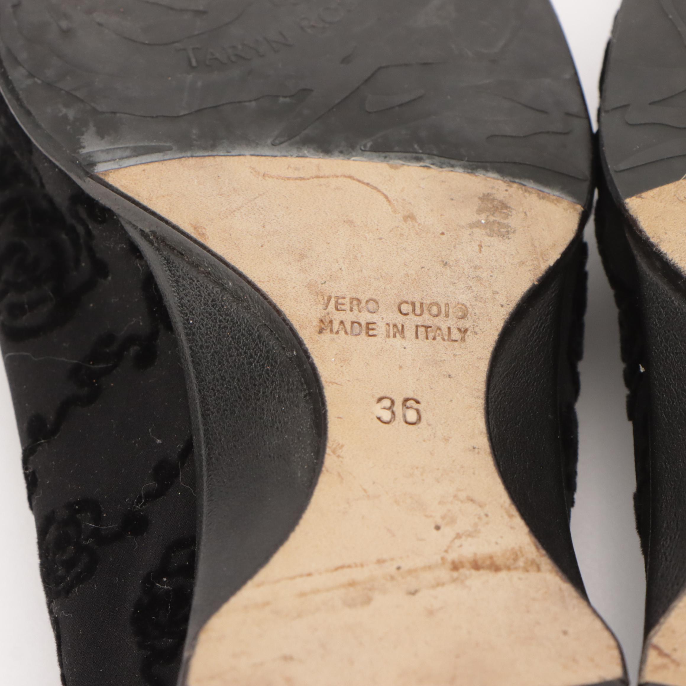 Christian Lacroix Top-Stitched Leather Loafer Pumps, Taryn Rose Slip-On Shoes