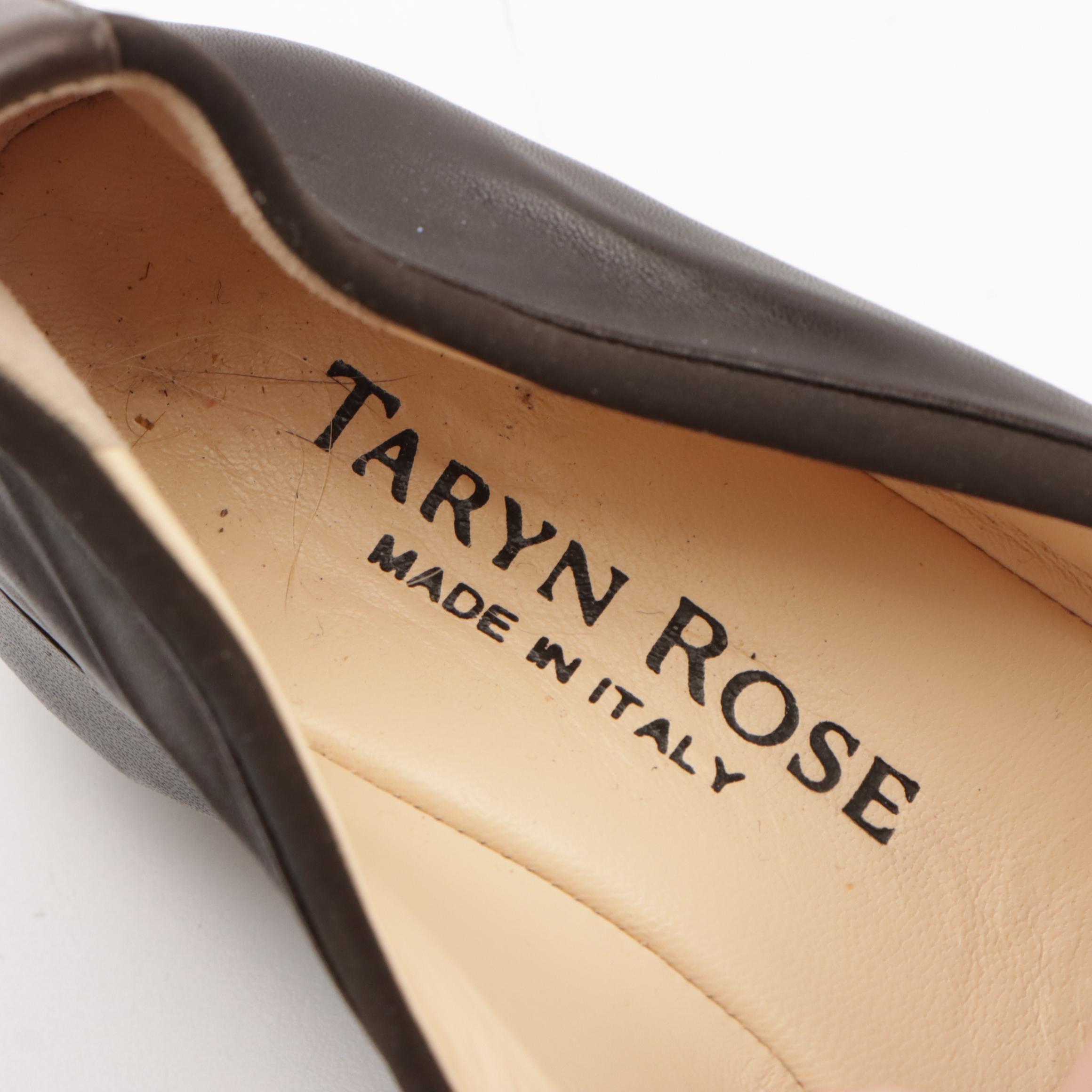 Christian Lacroix Top-Stitched Leather Loafer Pumps, Taryn Rose Slip-On Shoes