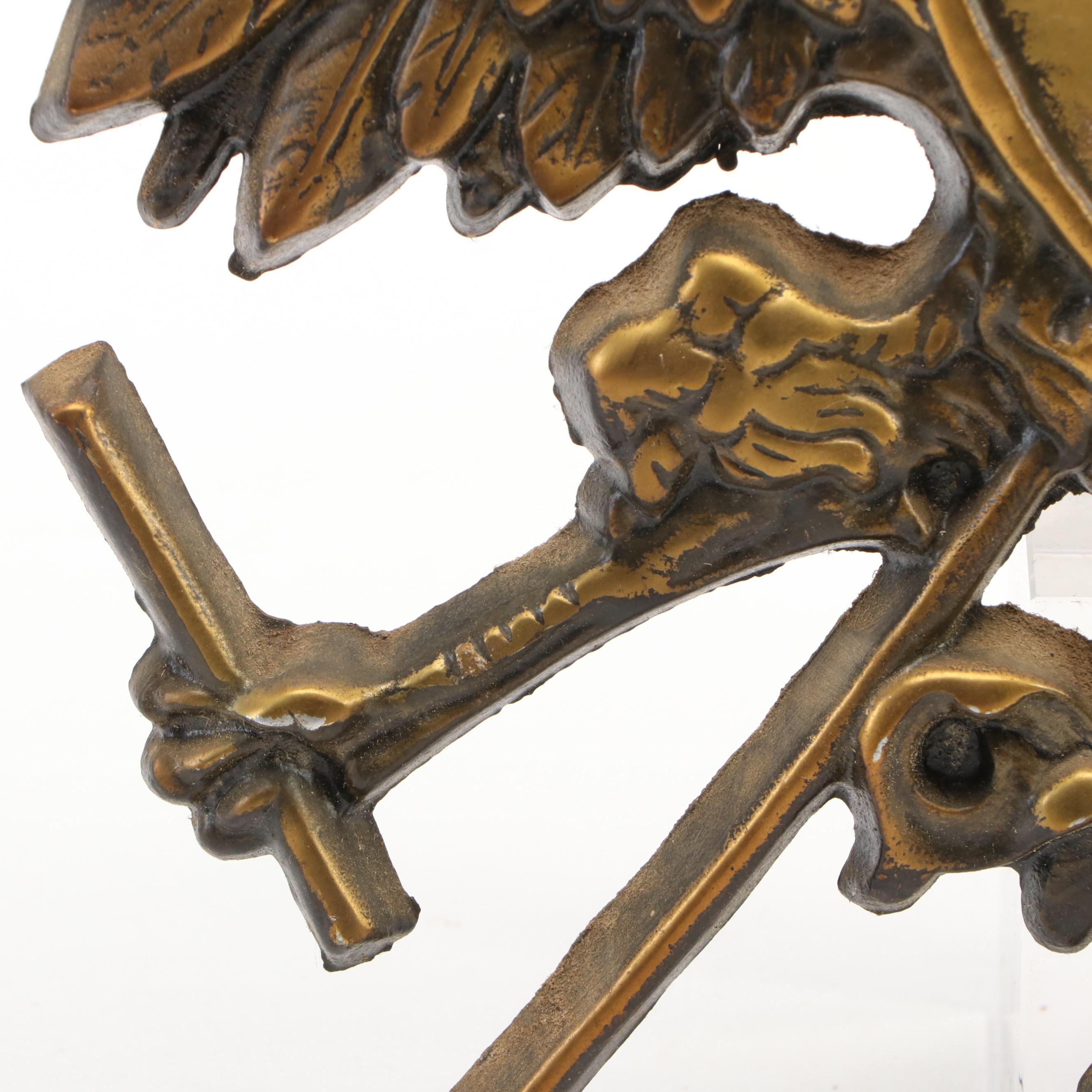 German-Nordic Heraldry Brass Coat of Arms