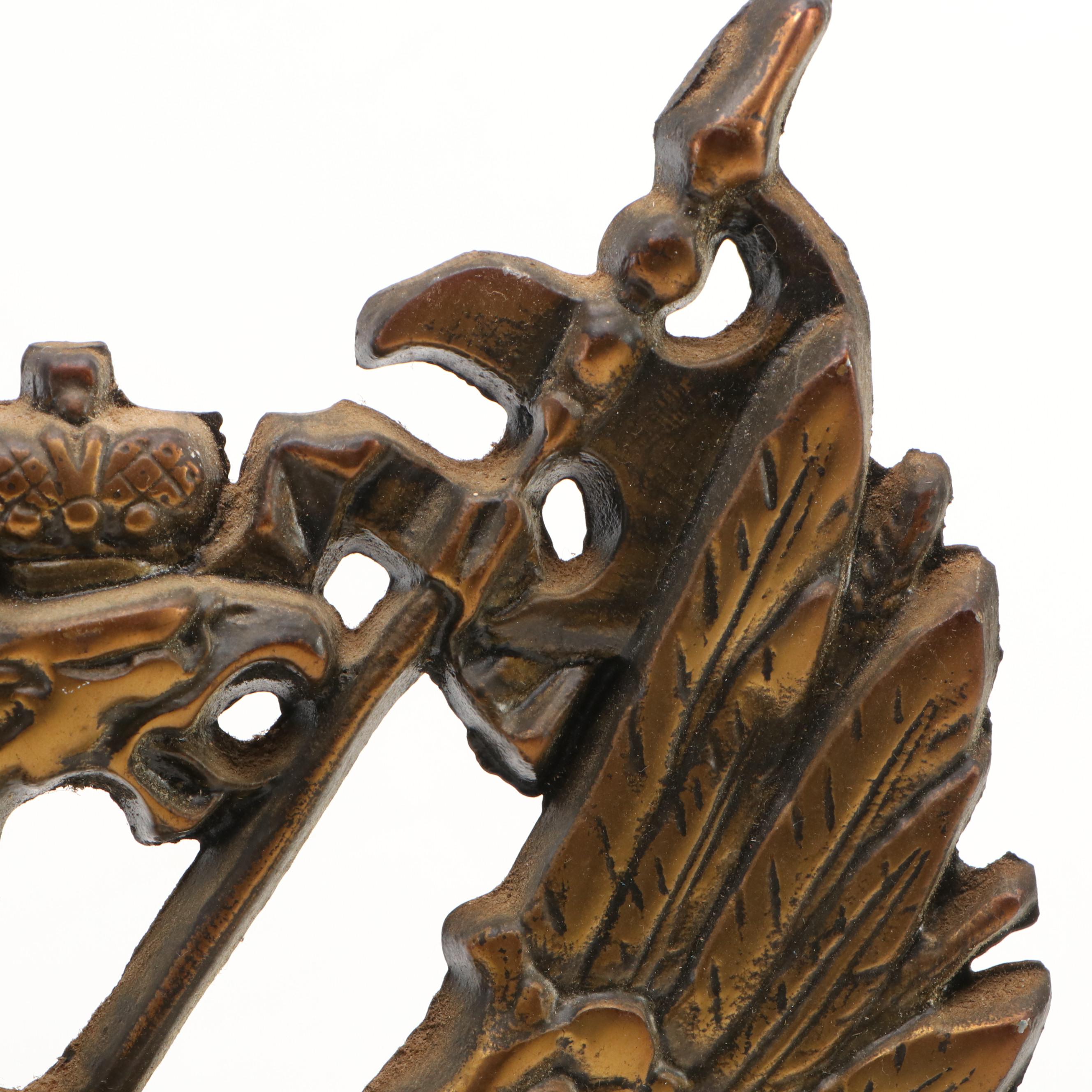 German-Nordic Heraldry Brass Coat of Arms