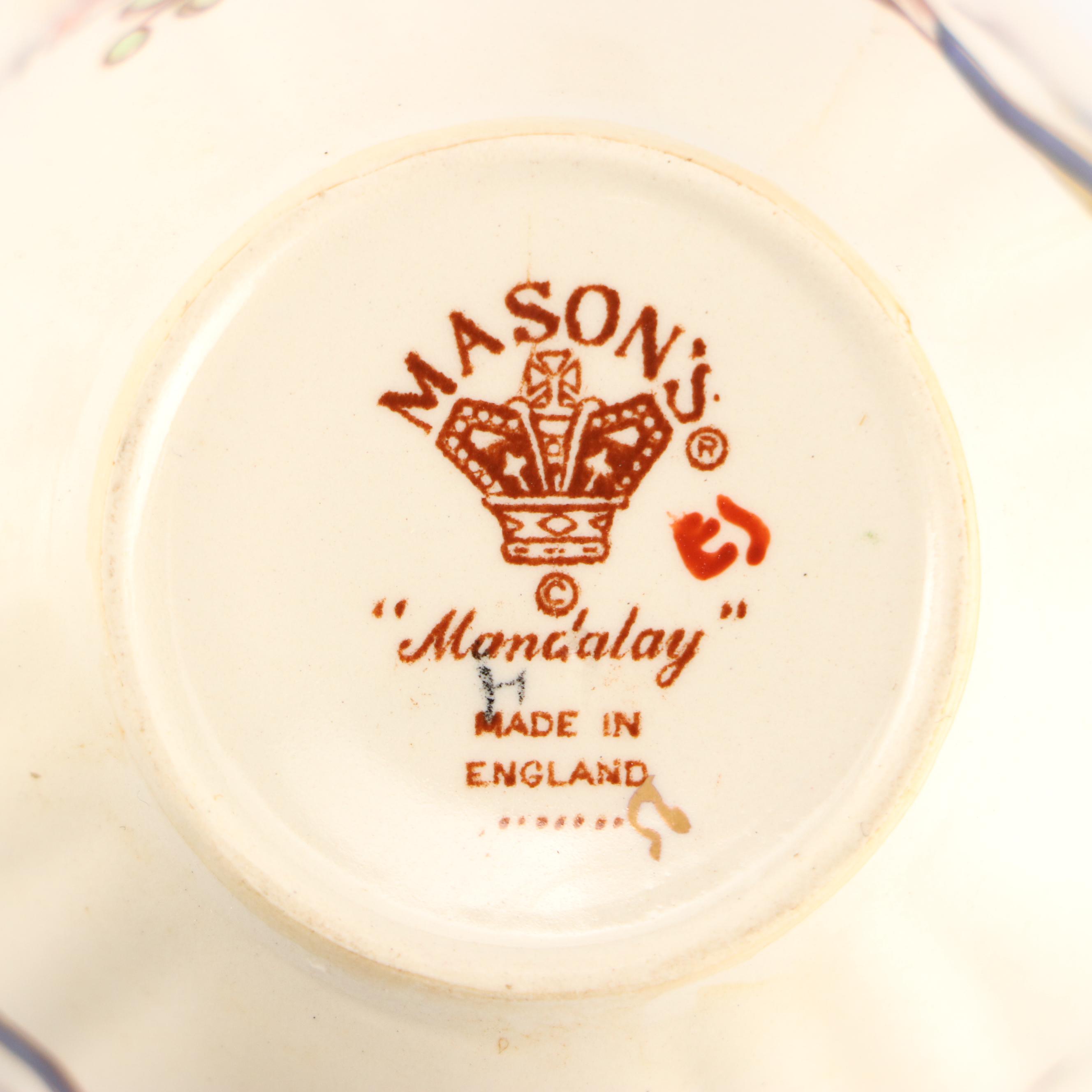 Mason's "Mandalay" English Imari Ceramic Dinnerware, 20th Century