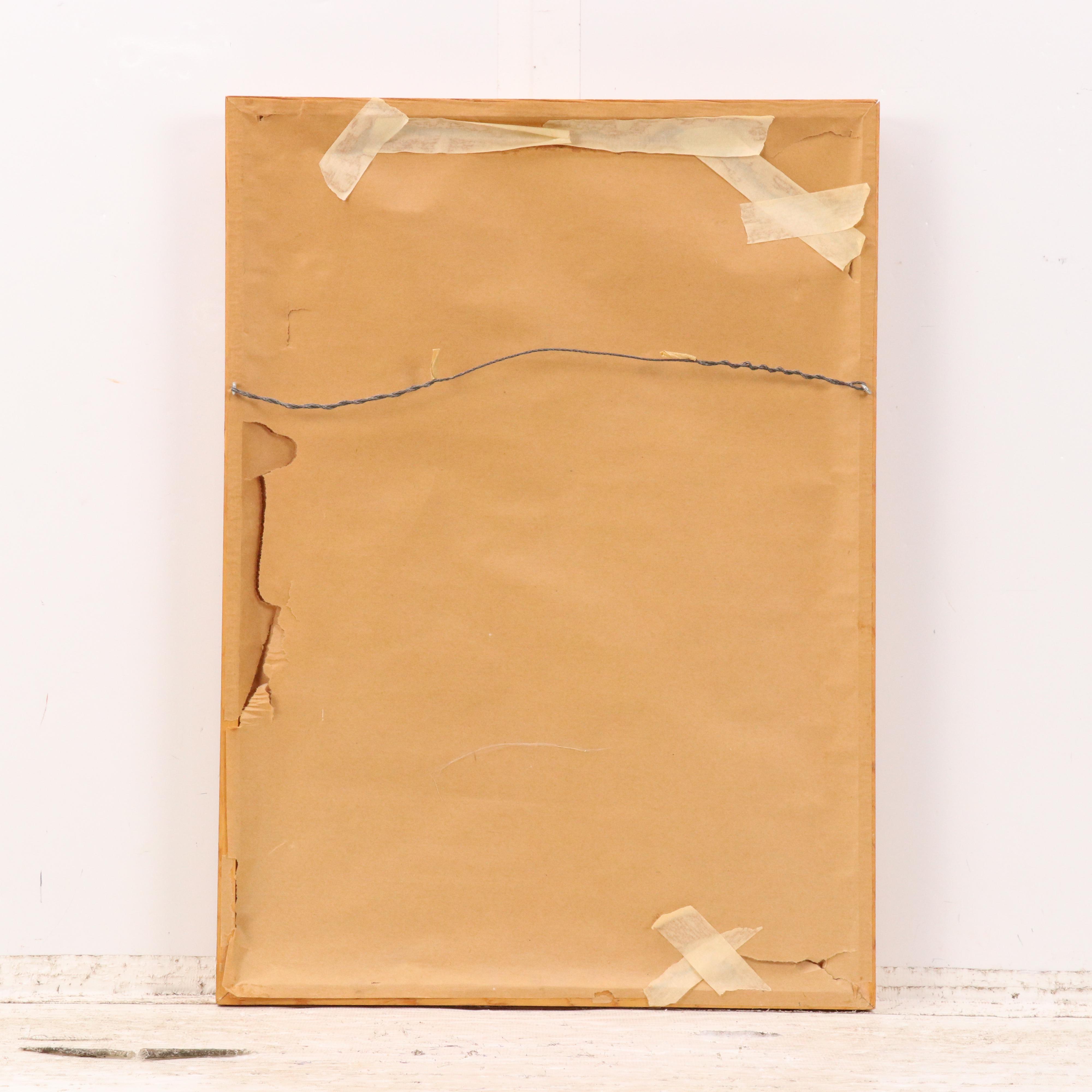 Handmade Crewel Embroidery of Panel Native American Olla with Dried Grasses