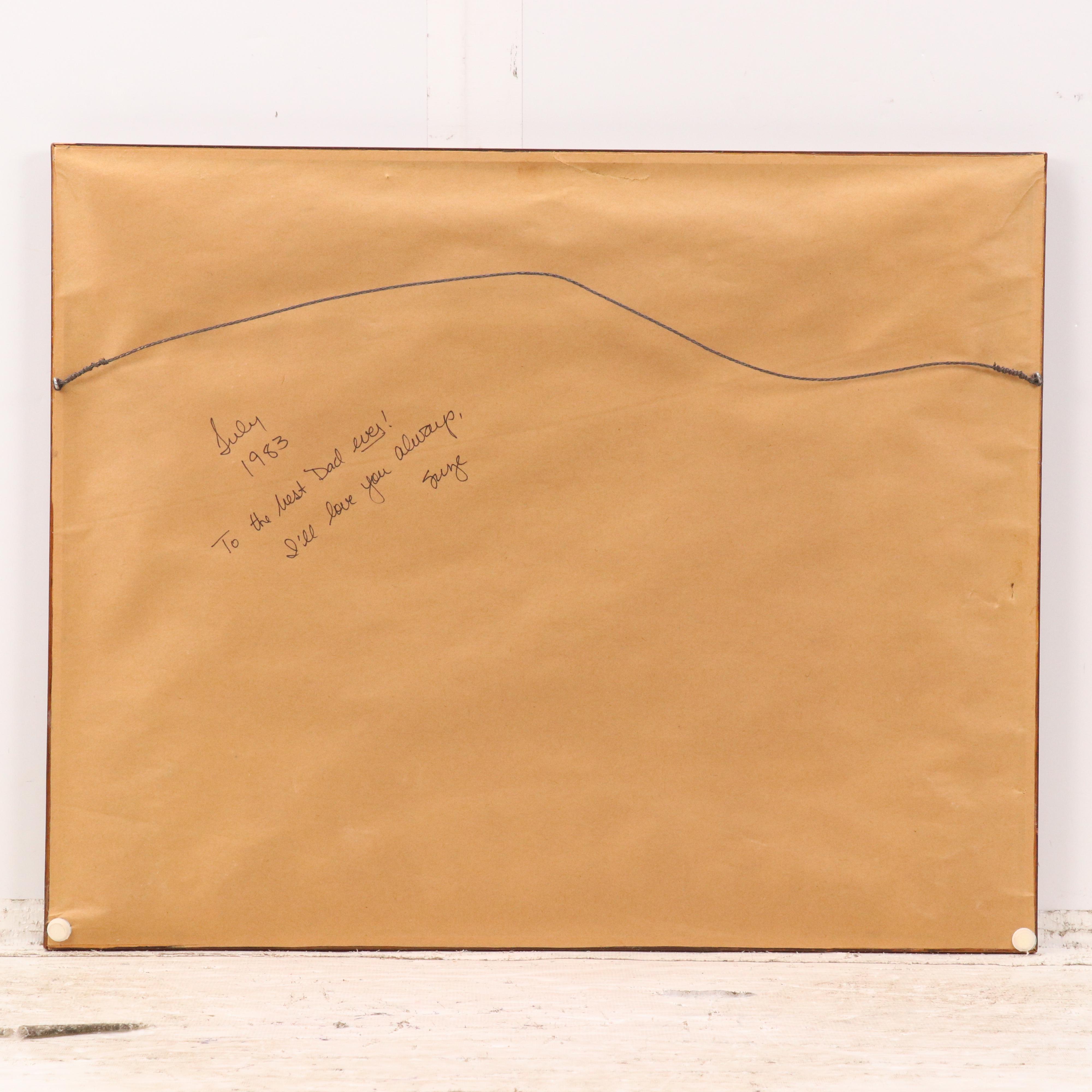 Cross-Stitch Panel of Flying Pheasants, 1983