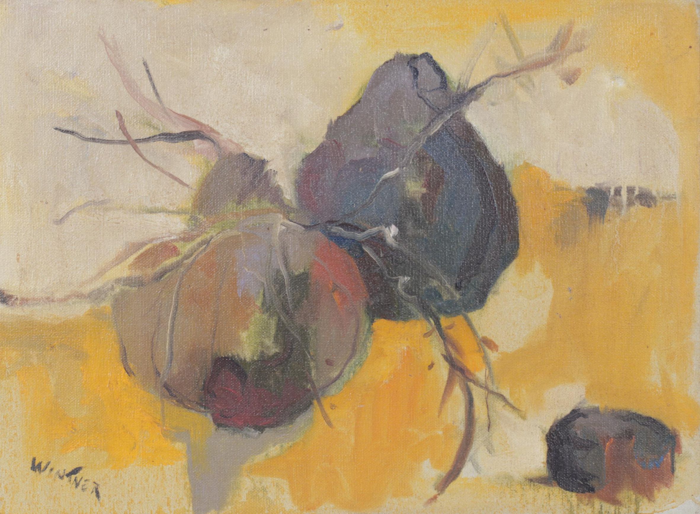 Frances Wintner Oil Painting "Autumn Pears", 1983