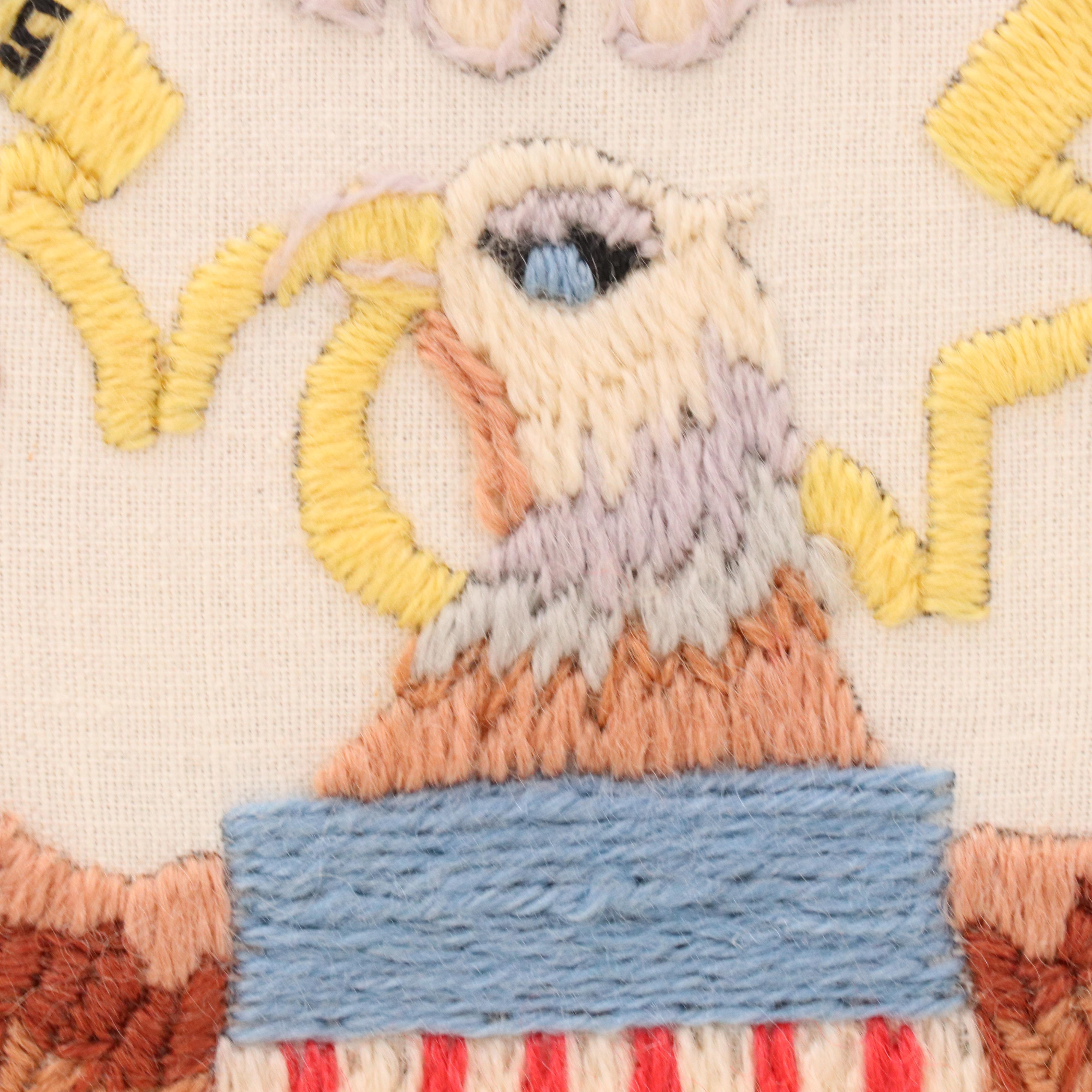 Handmade Crewel Embroidery Great Seal of The United States