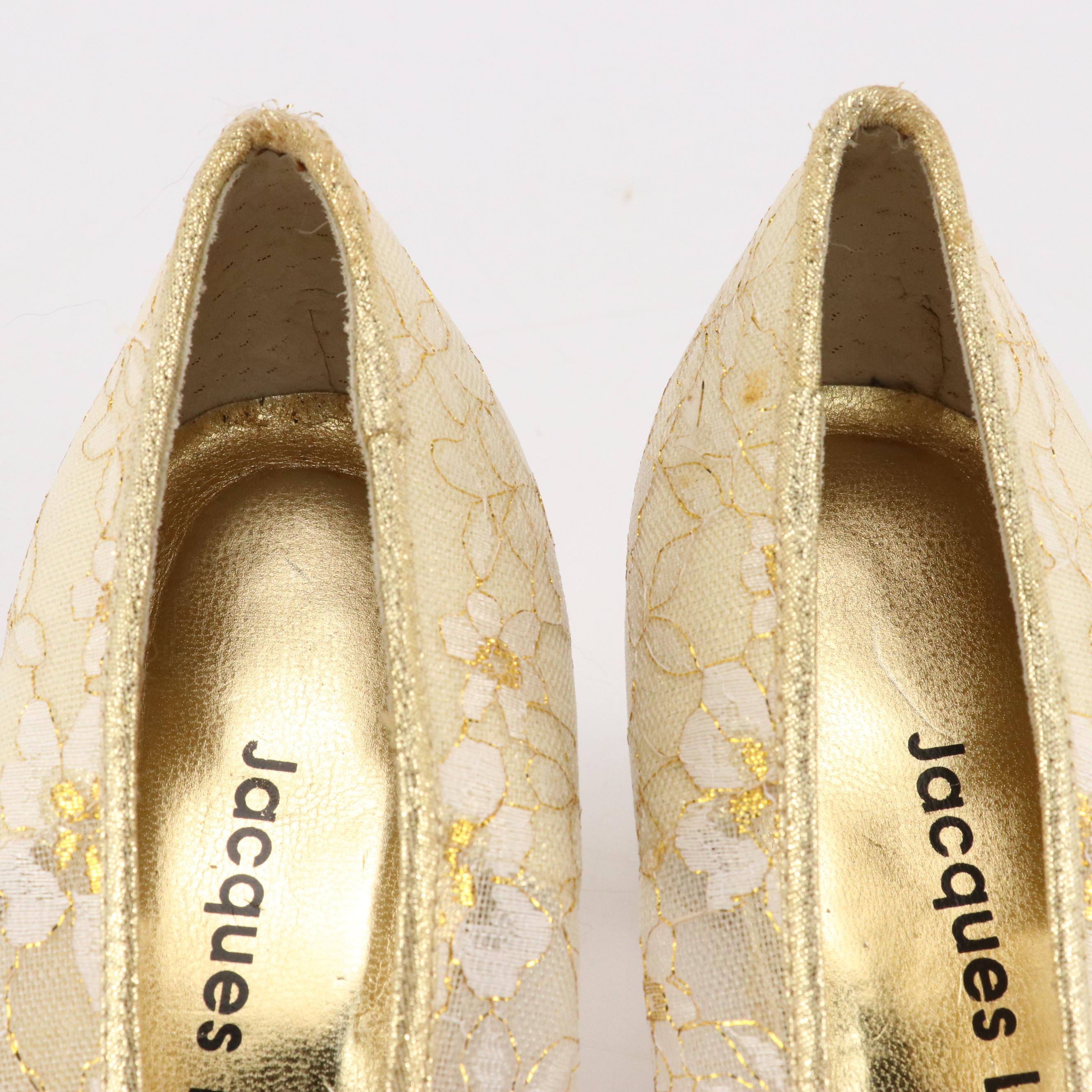 Jacques Levine Floral Lace Pumps and Willy Von Rooy Brocade and Suede Lace-Ups