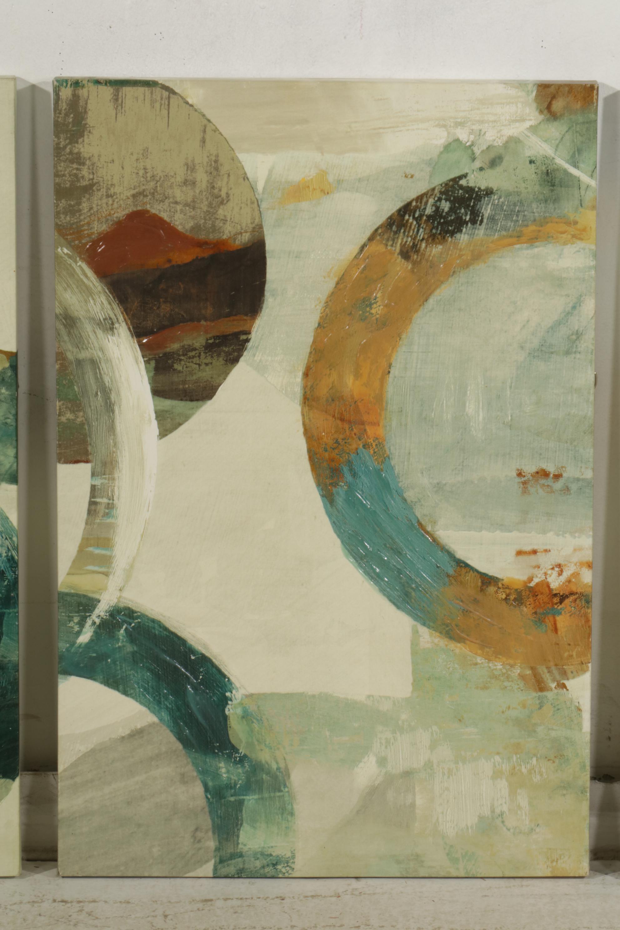 Tom Reeves "Alecto" Triptych Offset Lithographs on Canvas, Early 21st Century