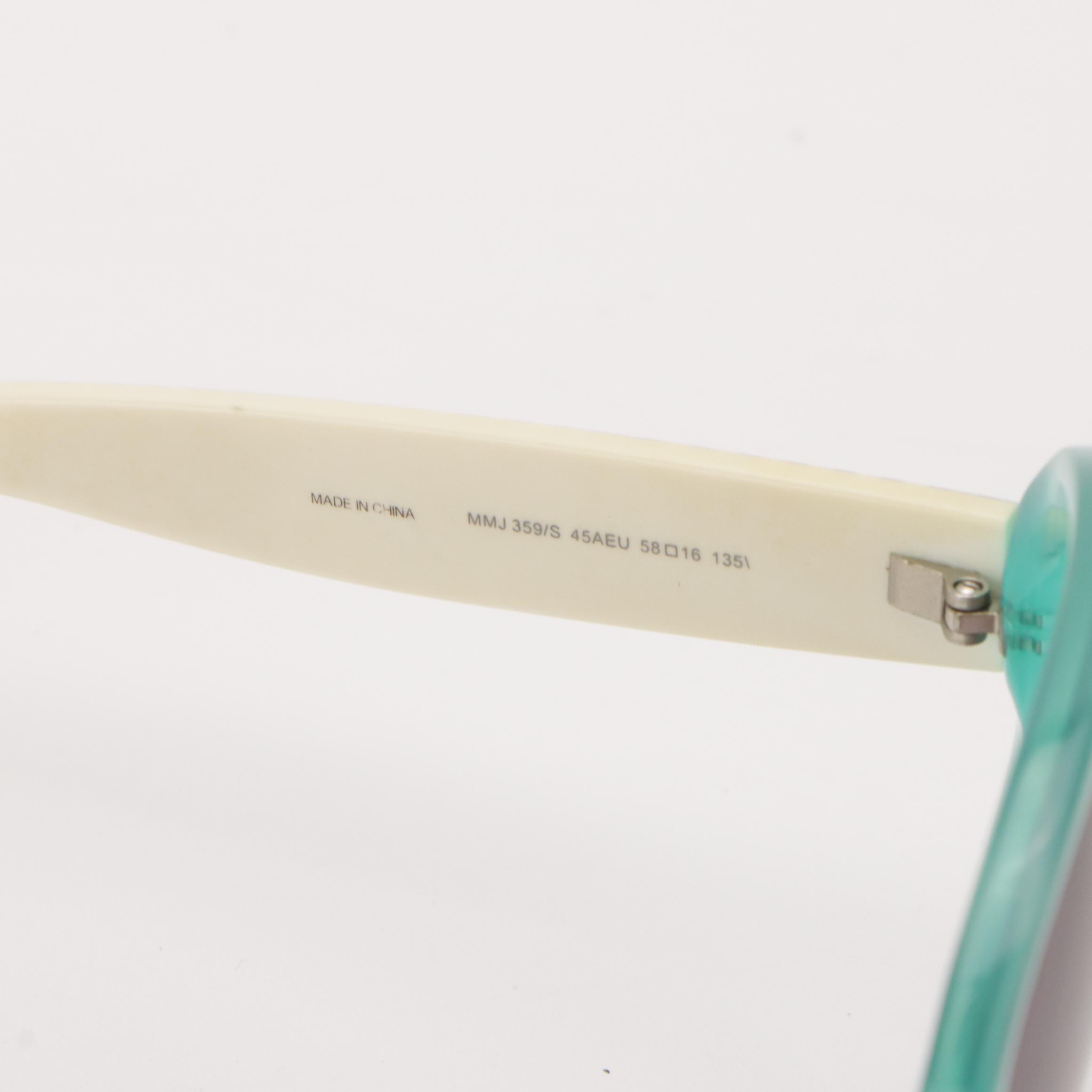Marc by Marc Jacobs MMJ 359/S 45AEU Aqua Blue Oversized Round Sunglasses