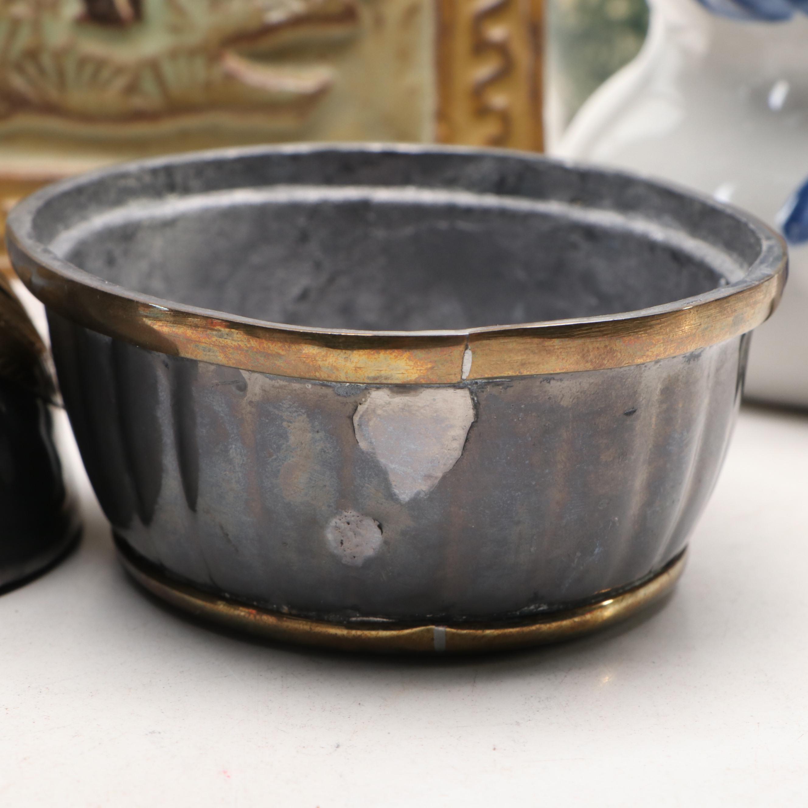 Heaven & Earth Creations Spongeware Cat, Ceramic Sheep Tile, and More Décor