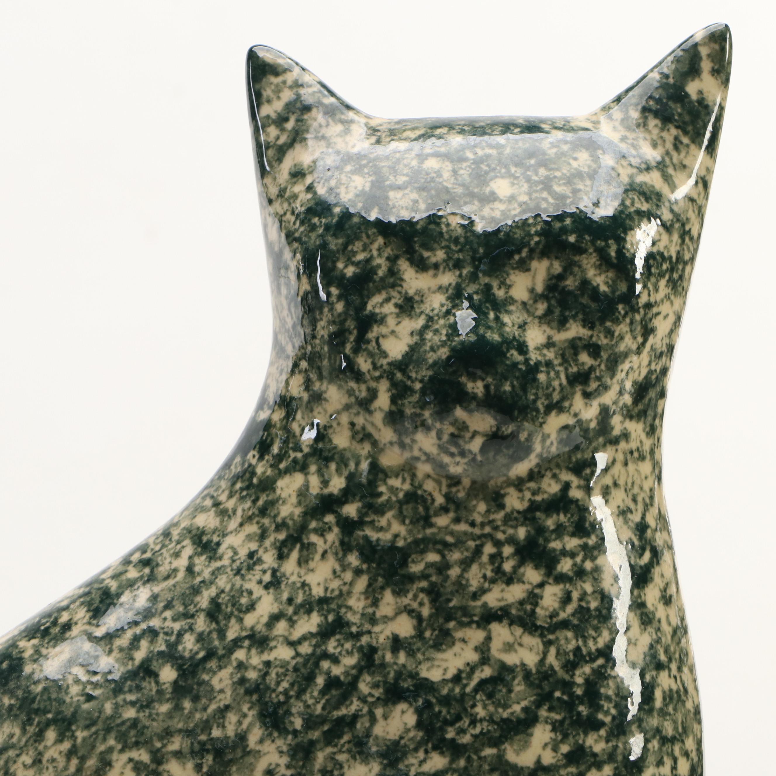 Heaven & Earth Creations Spongeware Cat, Ceramic Sheep Tile, and More Décor