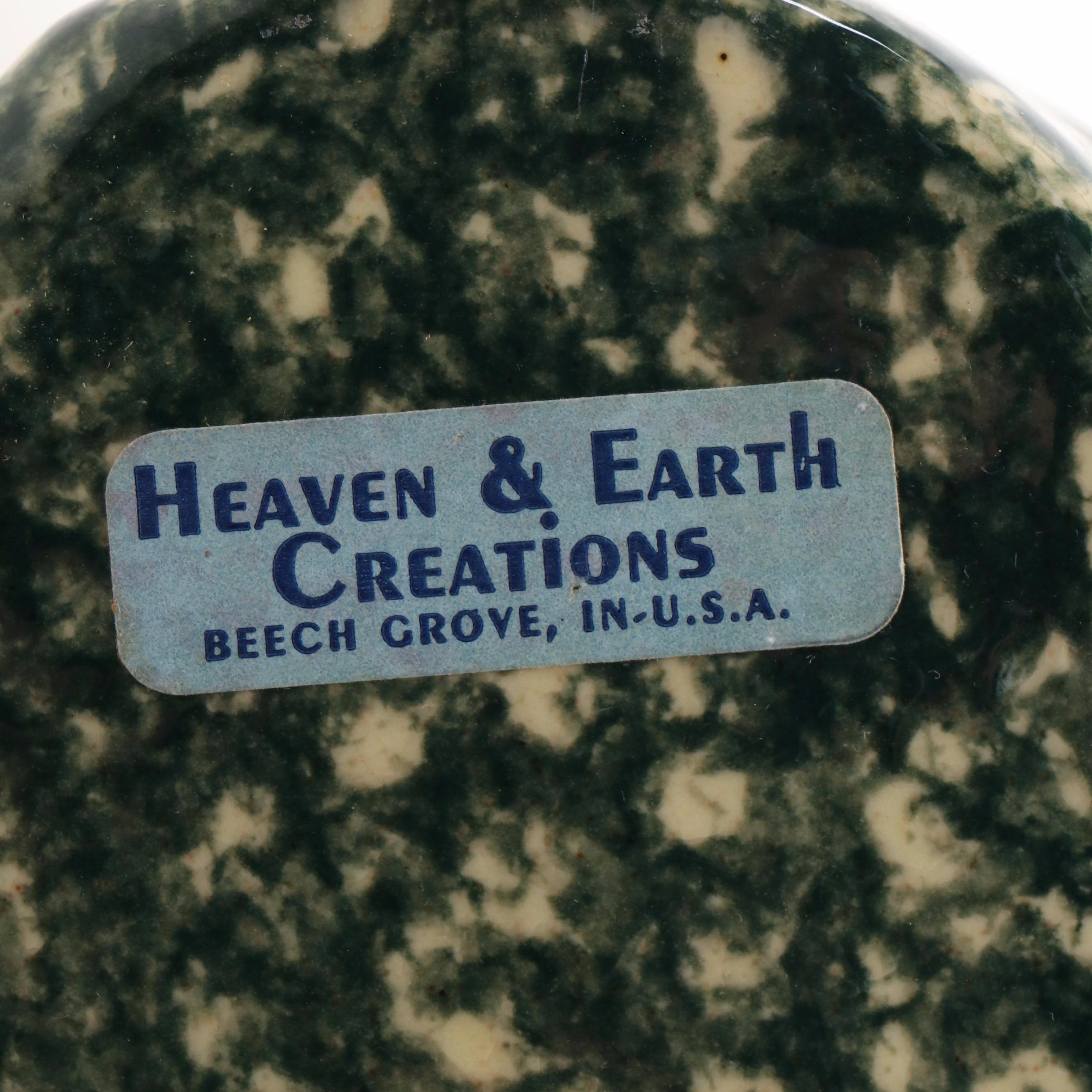 Heaven & Earth Creations Spongeware Cat, Ceramic Sheep Tile, and More Décor