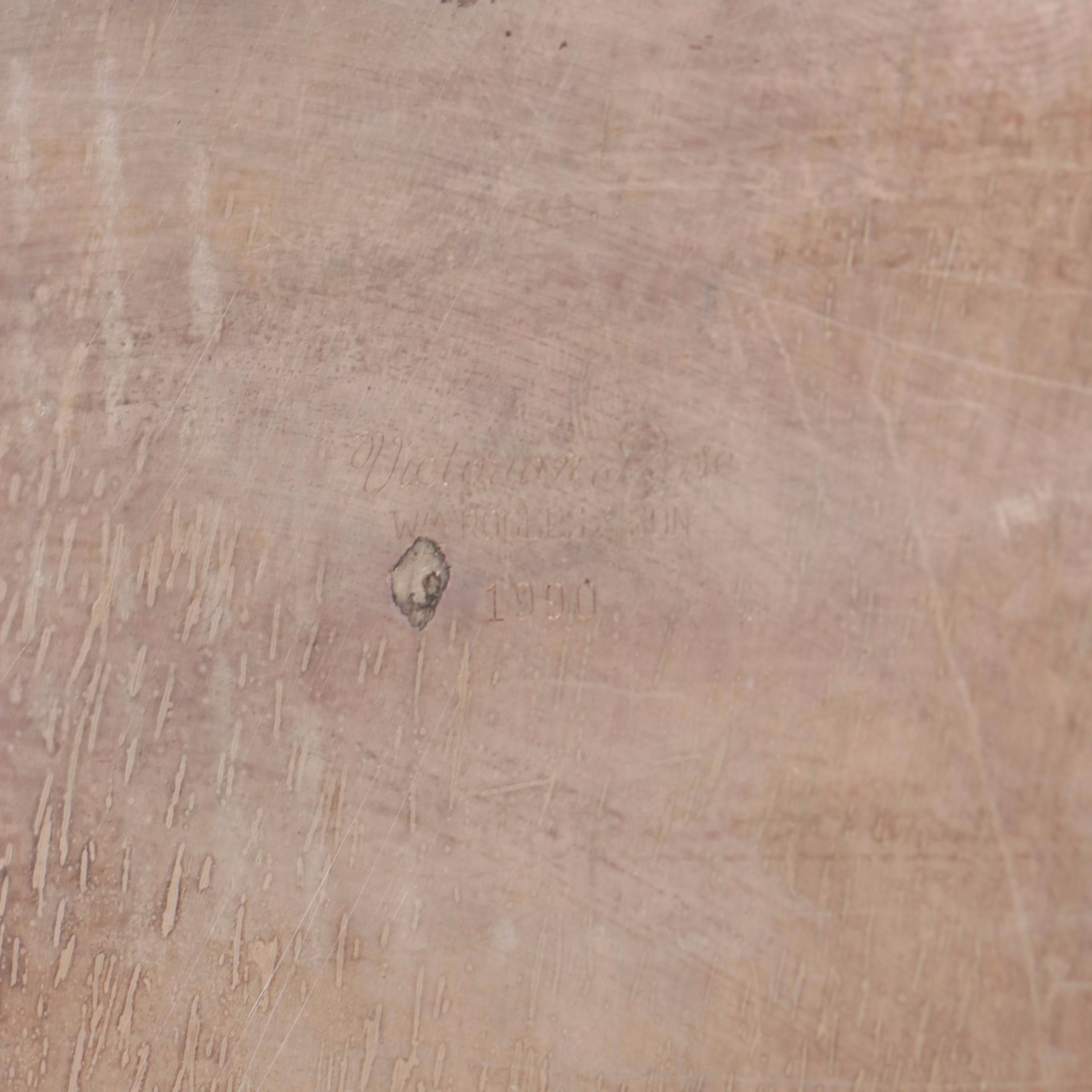 Rogers & Son "Victorian Rose" Silver Plate Tray with Silver Plate Teaware