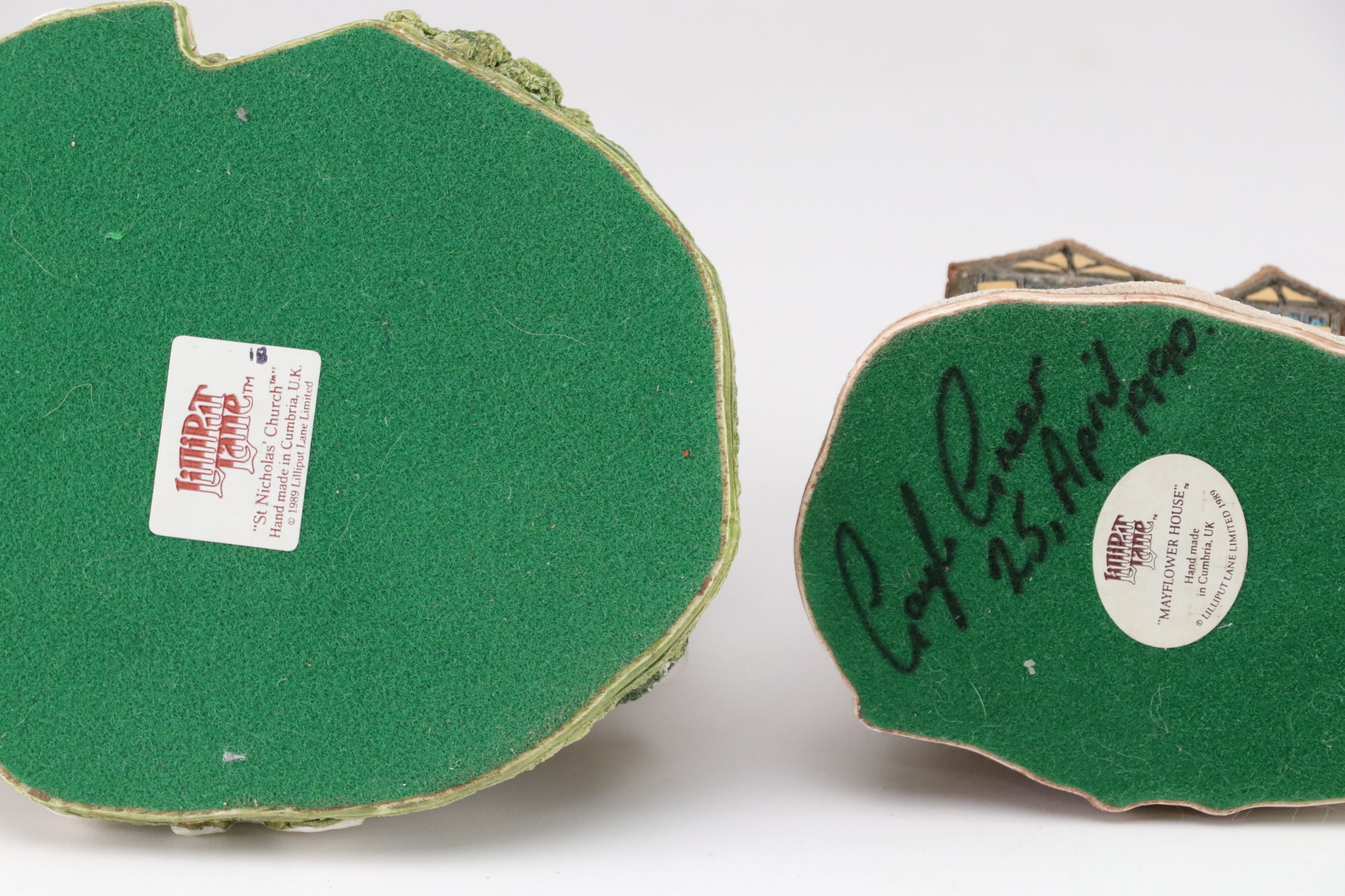 Lilliput Lane "Honeysuckle Cottage" and More Resin Village Shop Figurines, 1990s