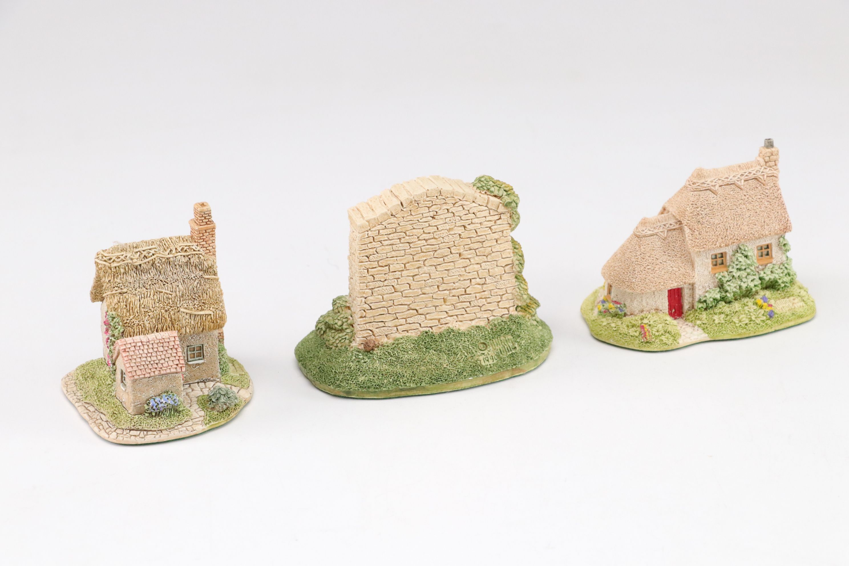 Lilliput Lane "Honeysuckle Cottage" and More Resin Village Shop Figurines, 1990s