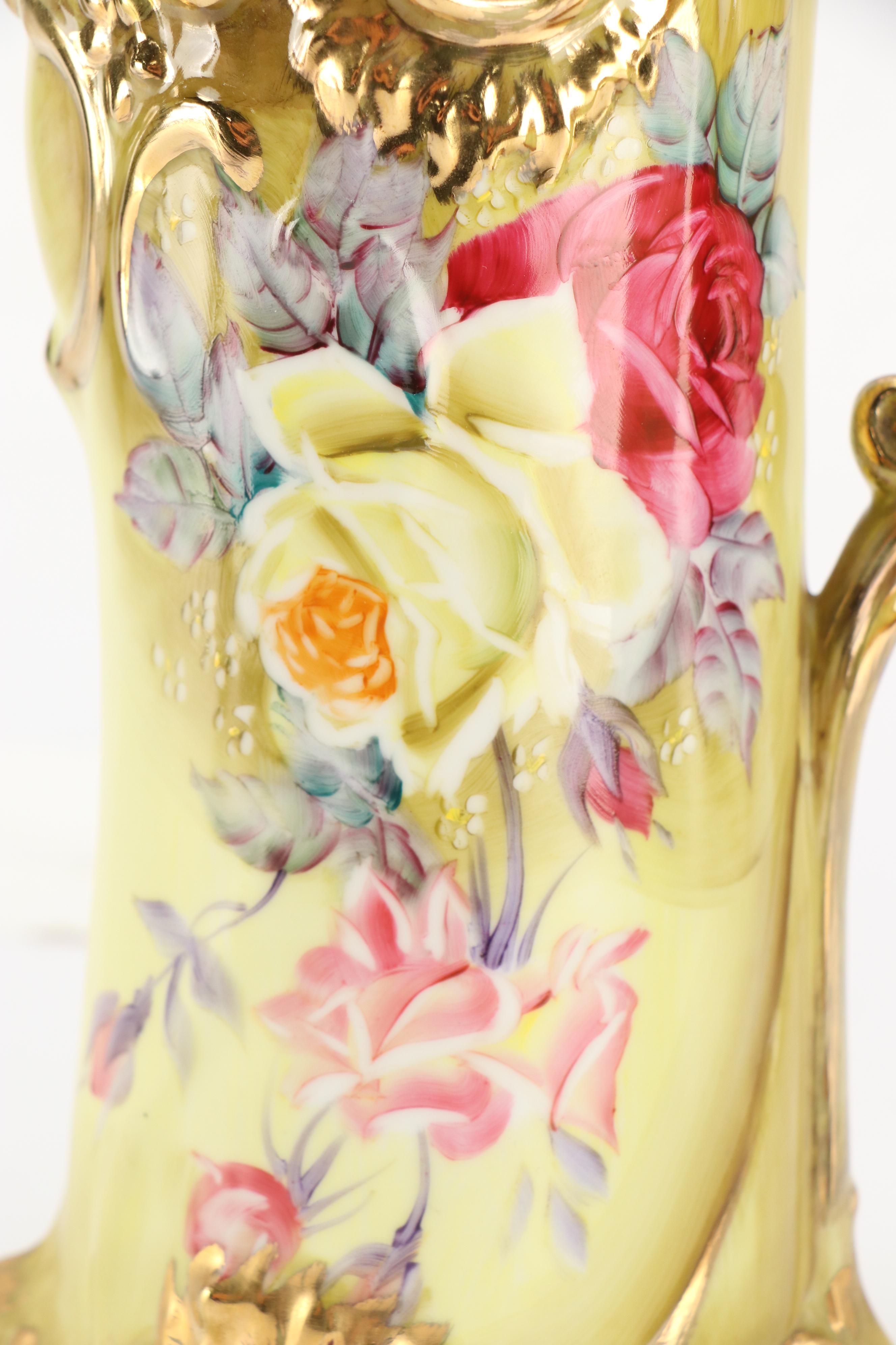 Nippon and Other Porcelain Ewers with Other Porcelain Table Accessories