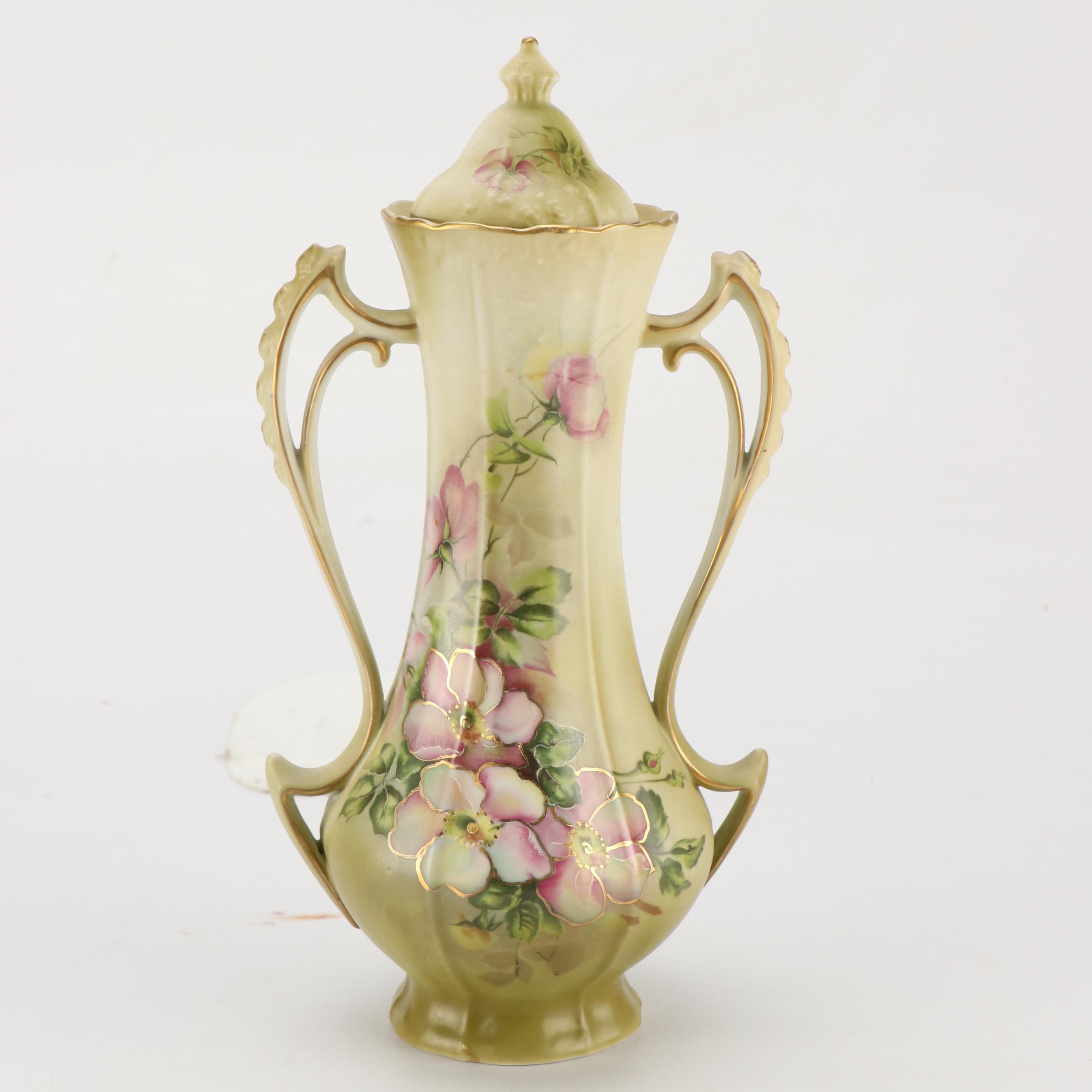 Nippon and Other Porcelain Ewers with Other Porcelain Table Accessories