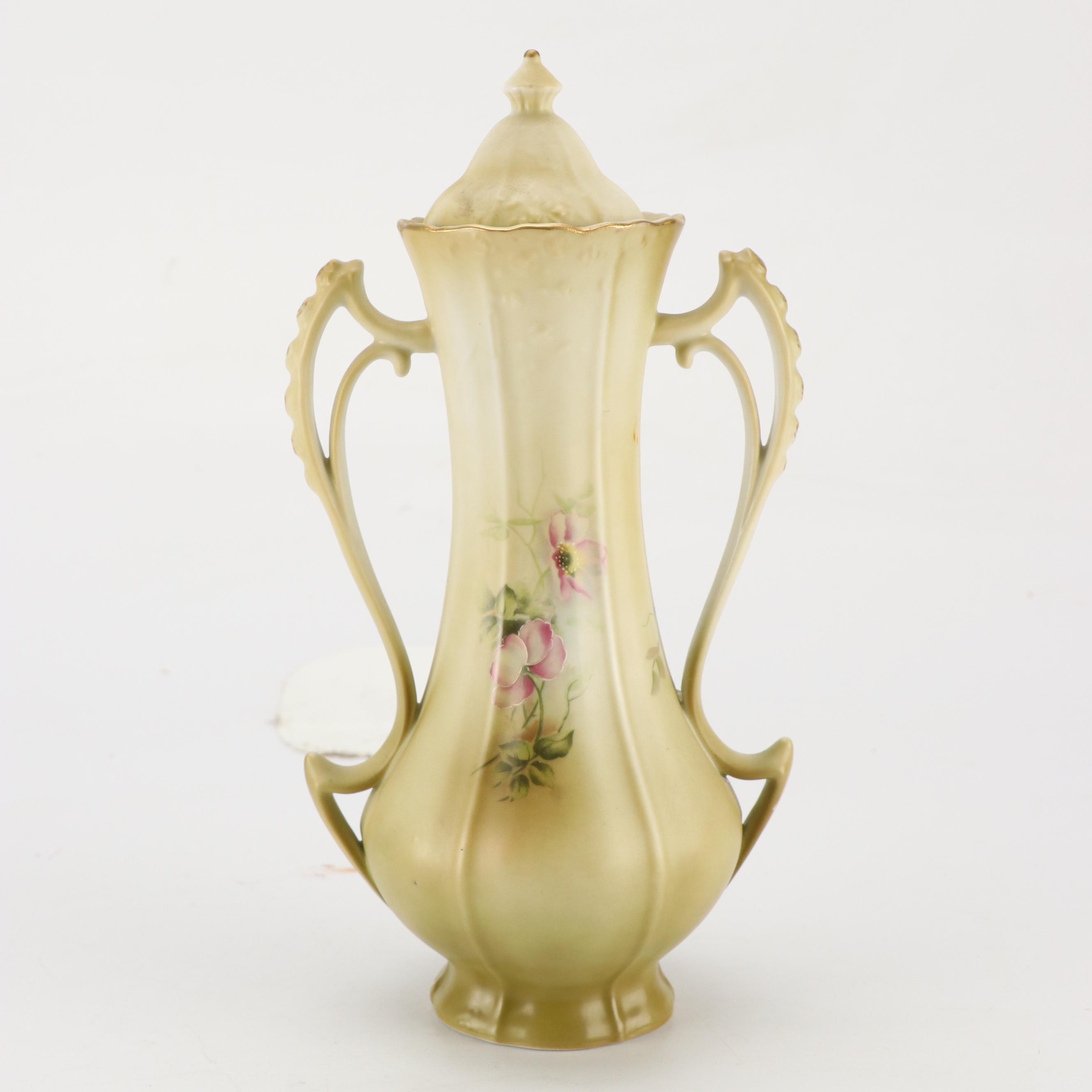 Nippon and Other Porcelain Ewers with Other Porcelain Table Accessories