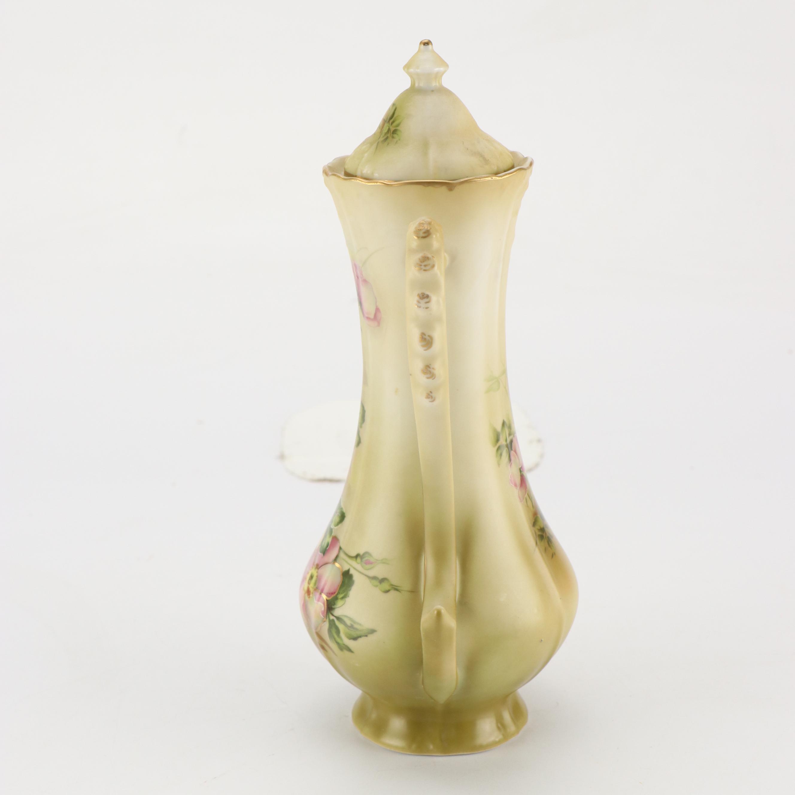 Nippon and Other Porcelain Ewers with Other Porcelain Table Accessories