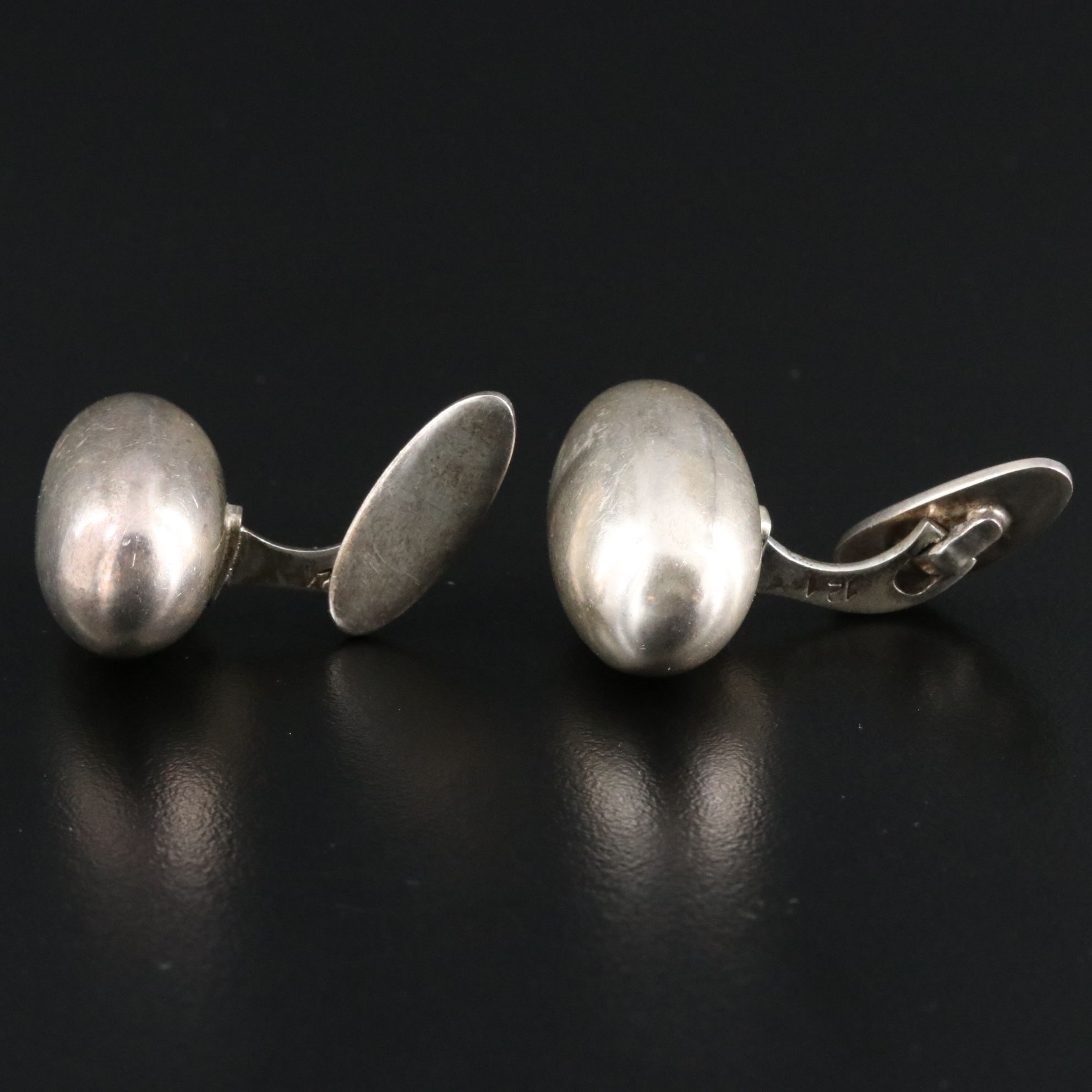 Viviana Torun Bülow-Hübe for Georg Jensen Modernist Sterling Cufflinks