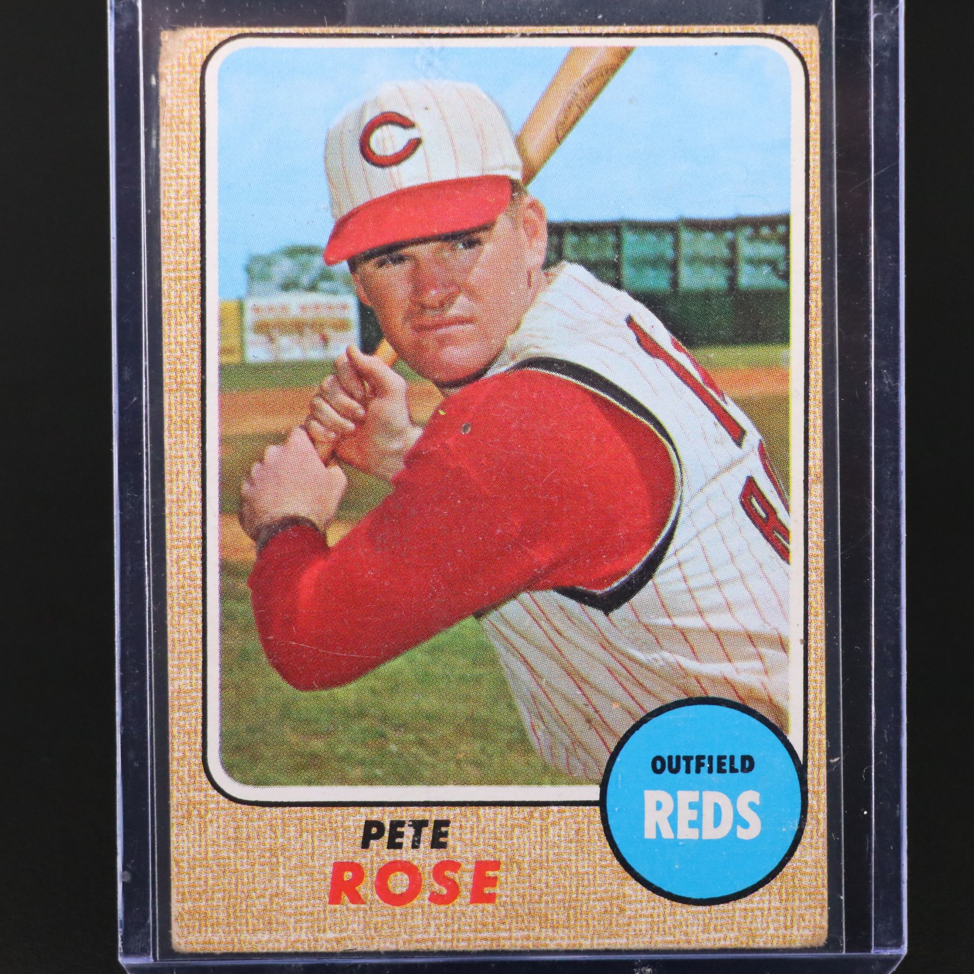 1968 Topps Pete Rose Cincinnati Reds Baseball Card