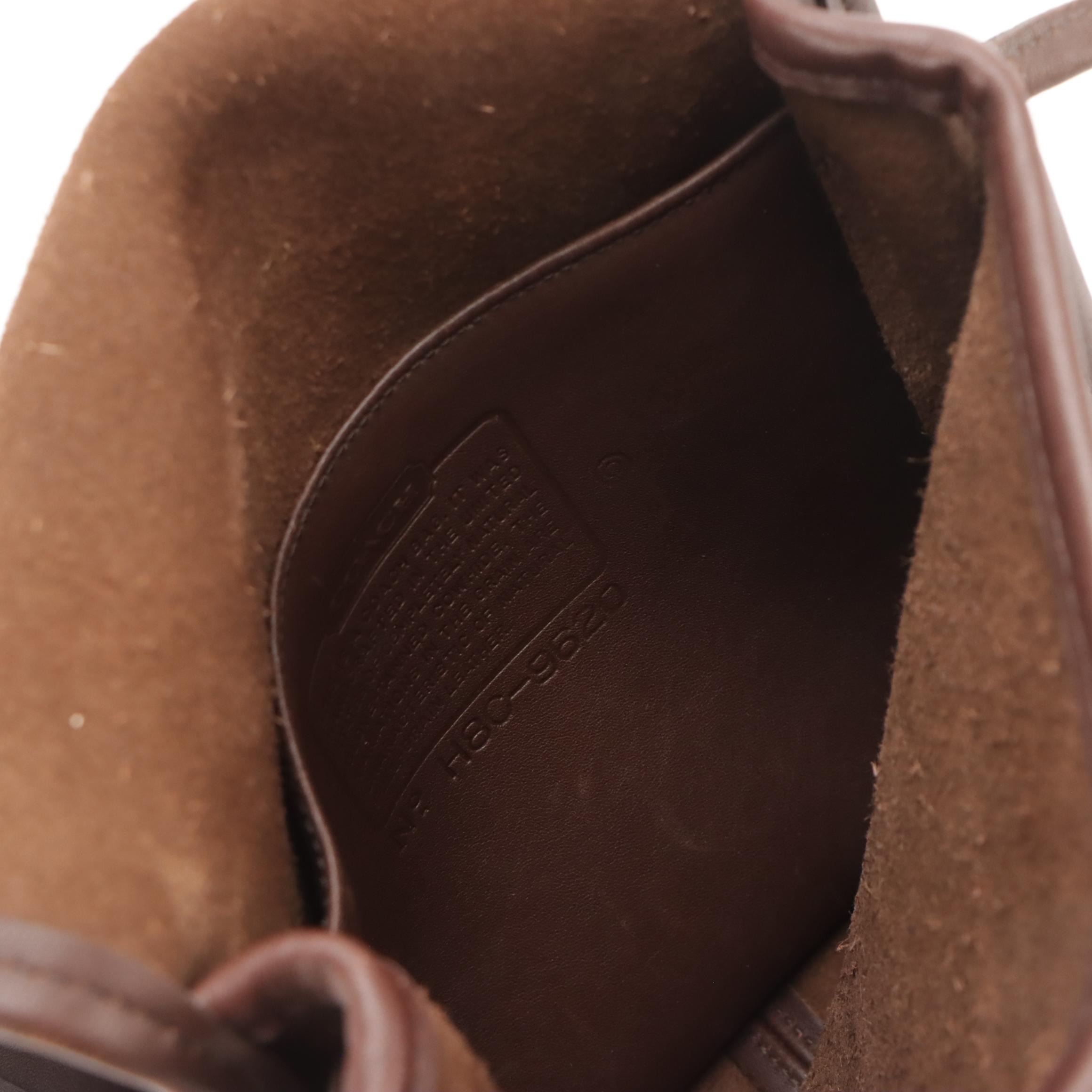 Coach Compact Pouch Crossbody Bag in Chocolate Brown Glove-Tanned Leather