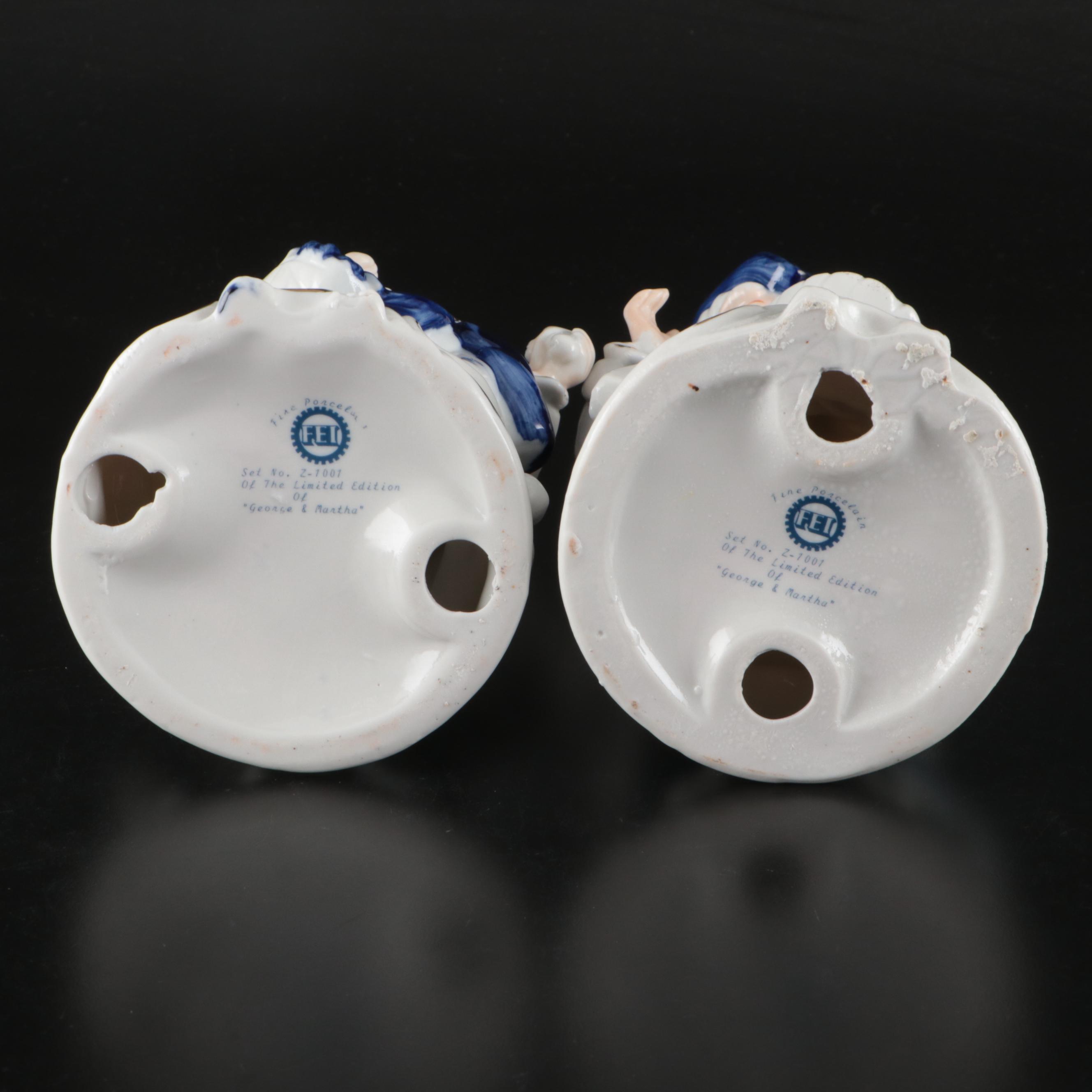 FEI "George & Martha" Porcelain Figurines and Other Décor, Mid to Late 20th C.