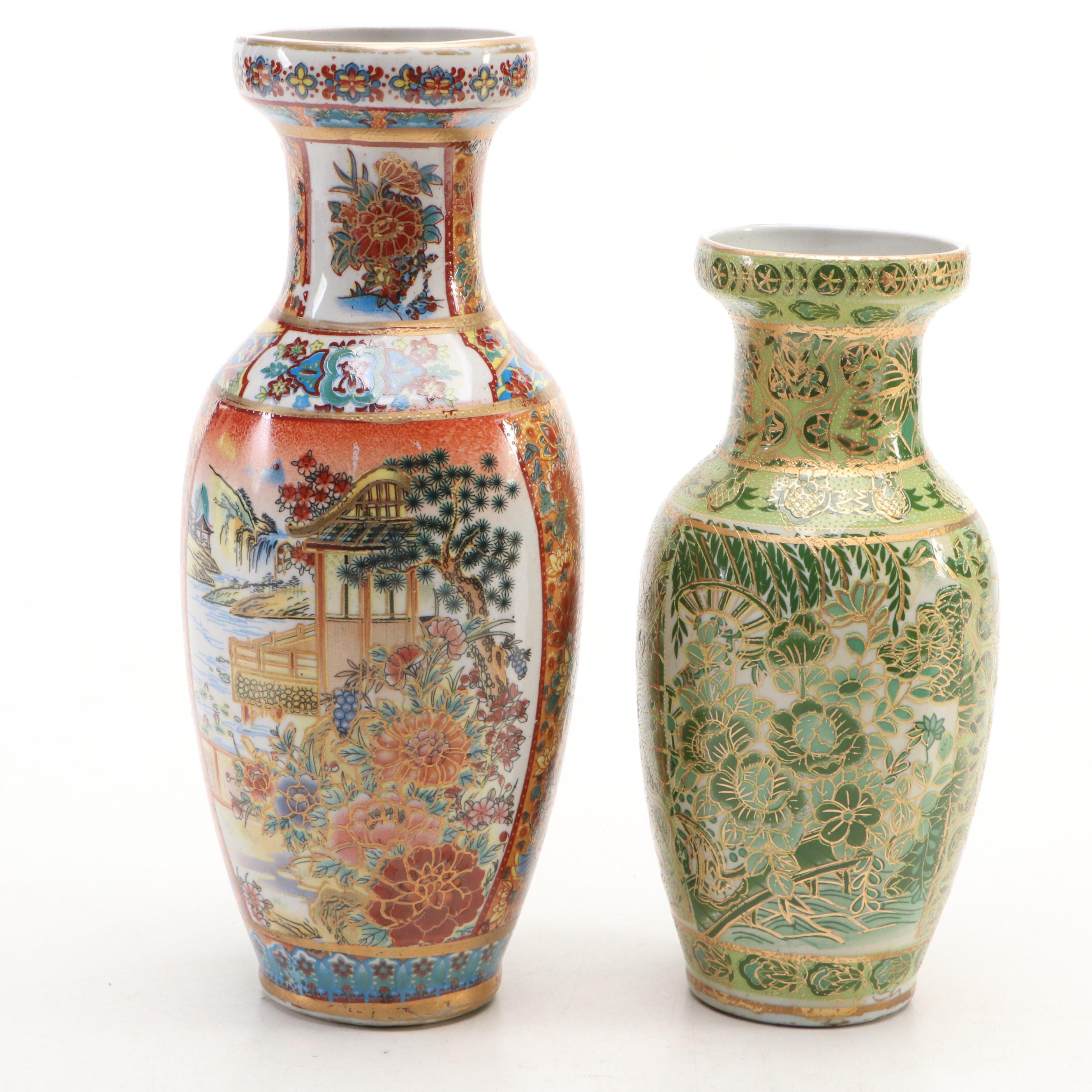 Japanese Porcelain Sake Set, Chinese Porcelain Vase, and More Table Décor