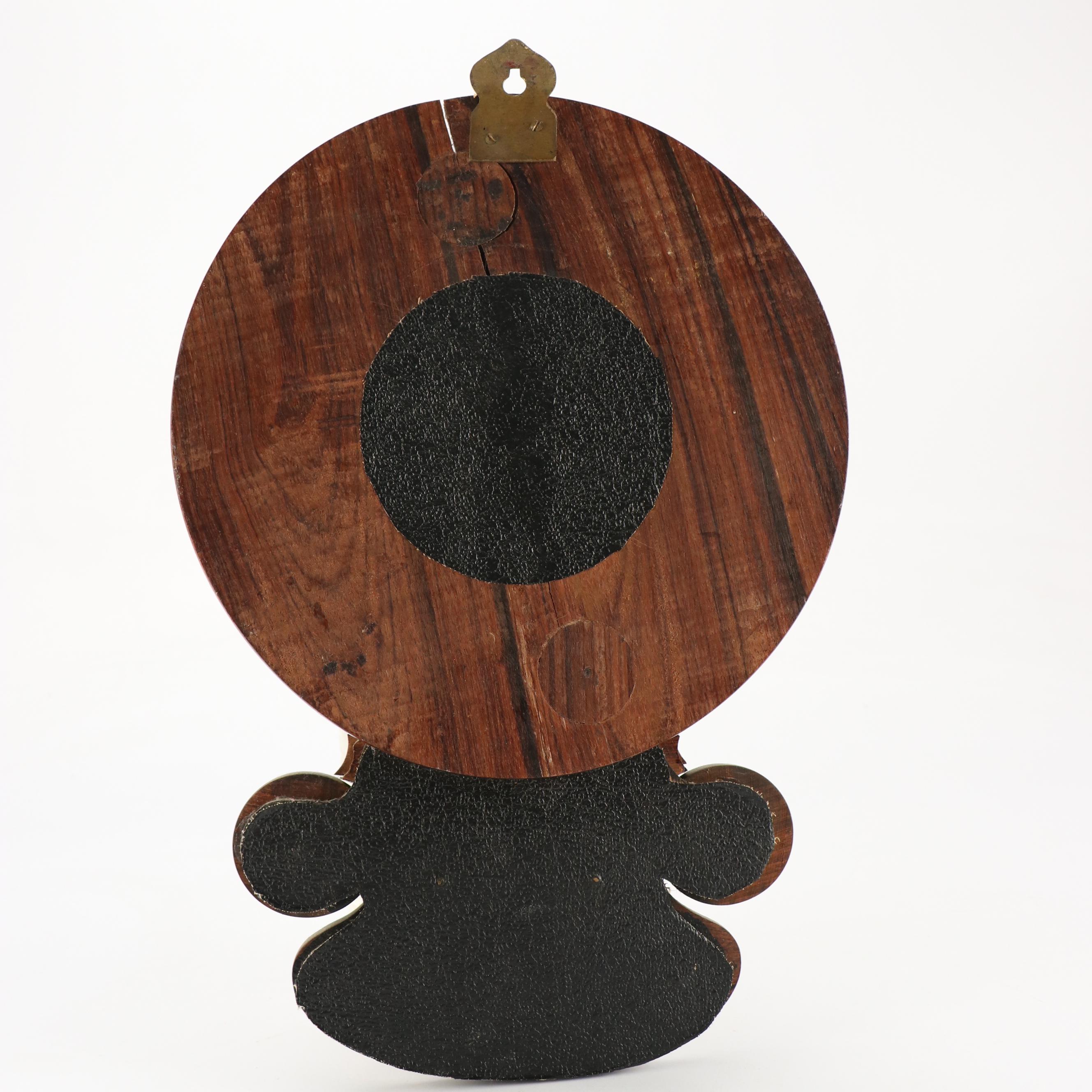 Indian Kathakali Carved Wooden Face Plaque