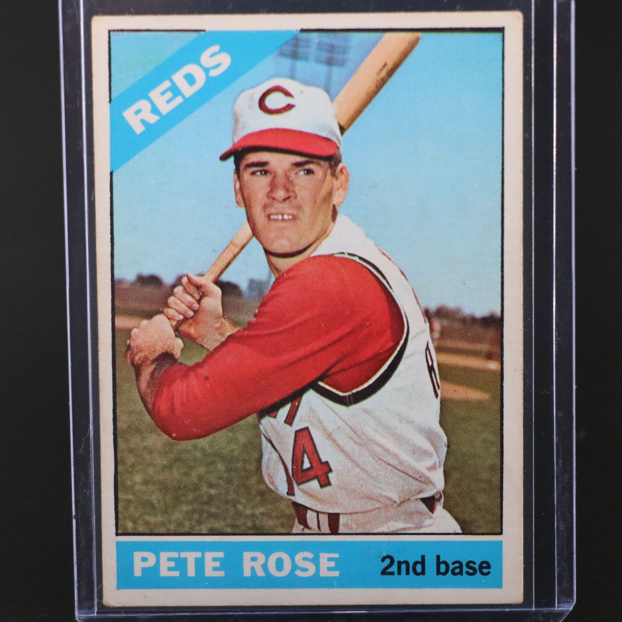 1966 Topps Pete Rose Cincinnati Reds Baseball Card