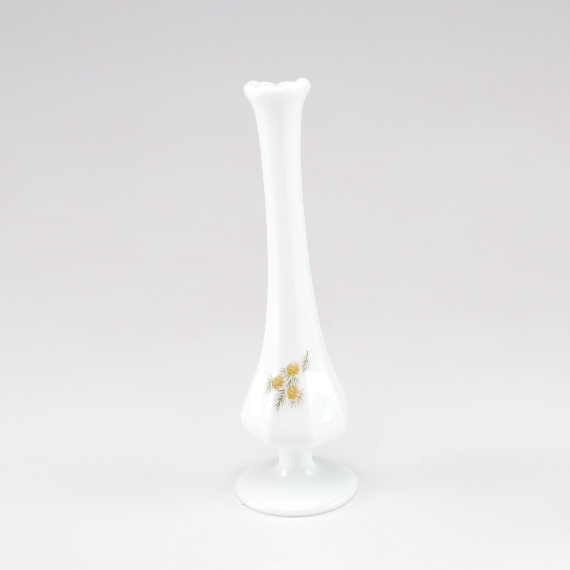 Fenton Cardinal Milk Glass Bud Vase with Ardalt Cat Figurine and More